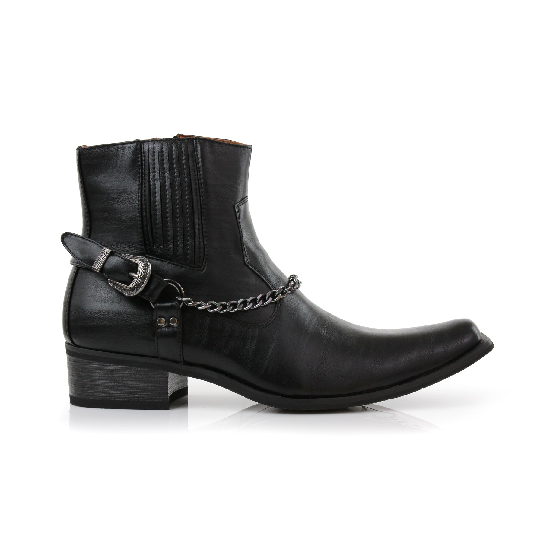 Synthetic Leather Cowboy Boots | Reyes by Ferro Aldo | Conal Footwear | Outer Side Angle View