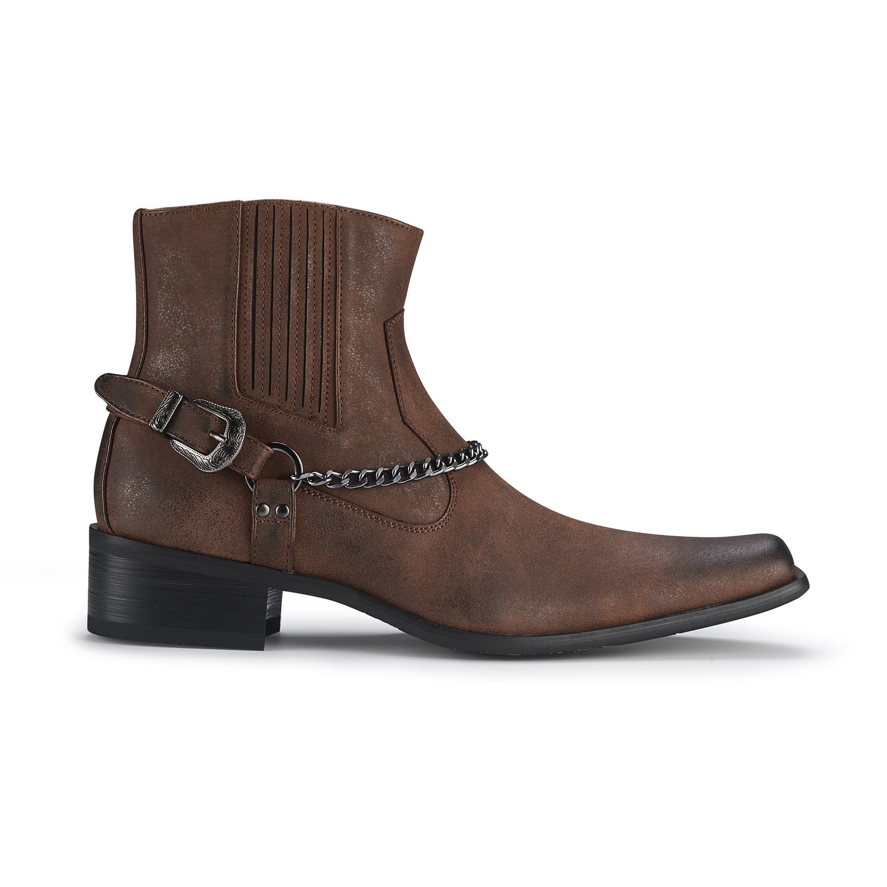 Synthetic Leather Cowboy Boots | Reyes by Ferro Aldo | Conal Footwear | Outer Side Angle View