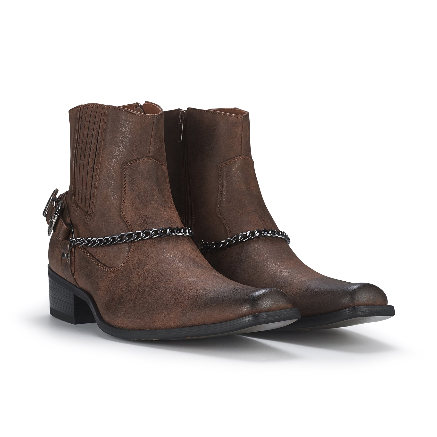 Synthetic Leather Cowboy Boots | Reyes by Ferro Aldo | Conal Footwear | Paired Angle View