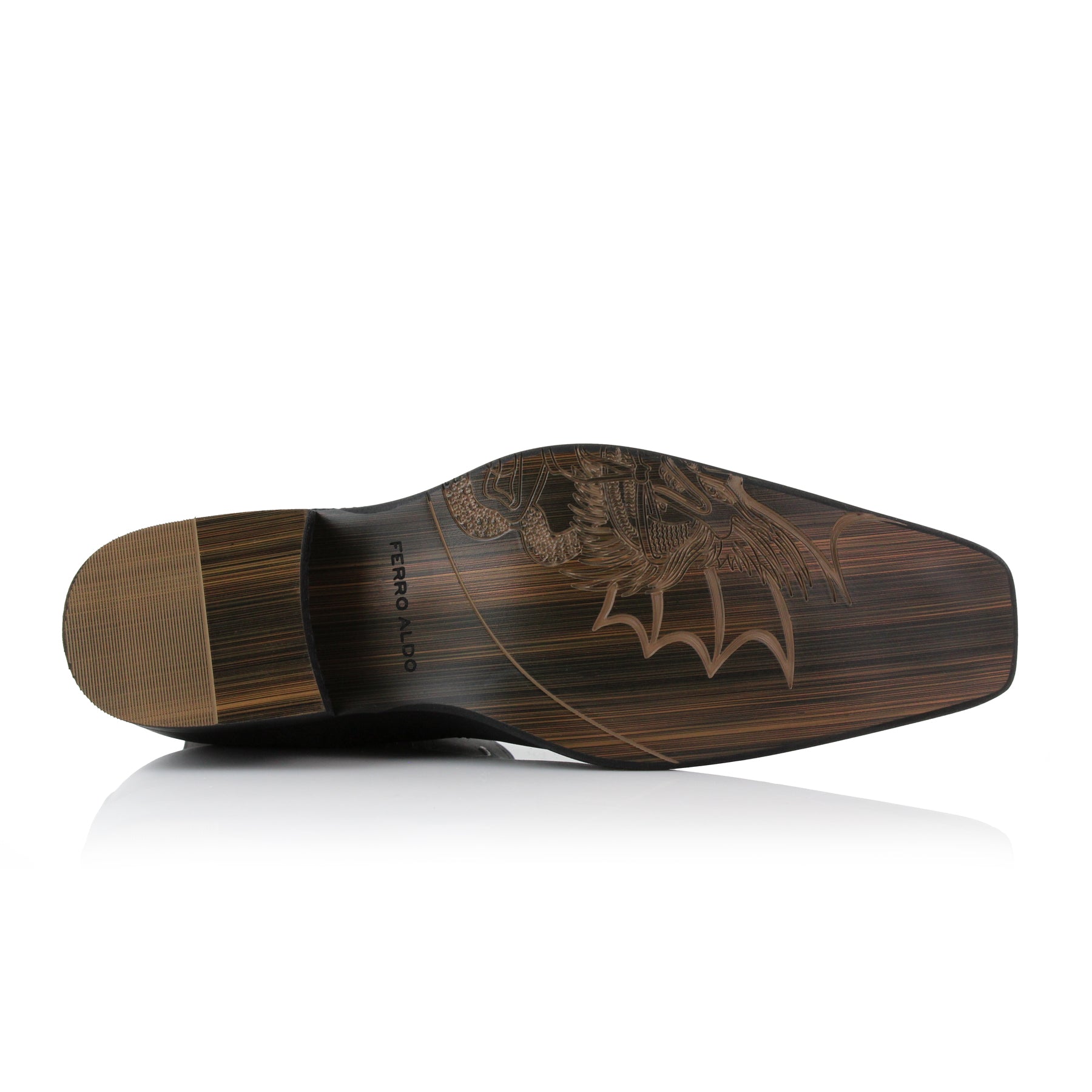 Chelsea Western Boots | Tanner by Ferro Aldo | Conal Footwear | Bottom Sole Angle View