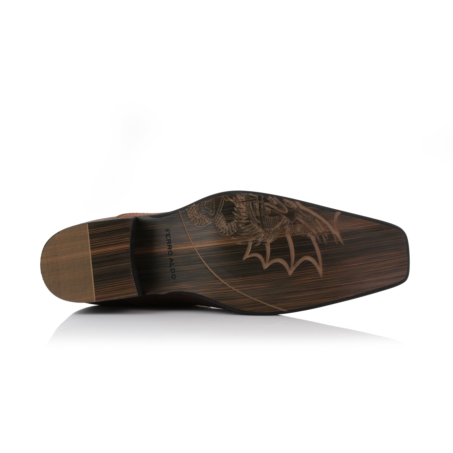Chelsea Western Boots | Tanner by Ferro Aldo | Conal Footwear | Bottom Sole Angle View