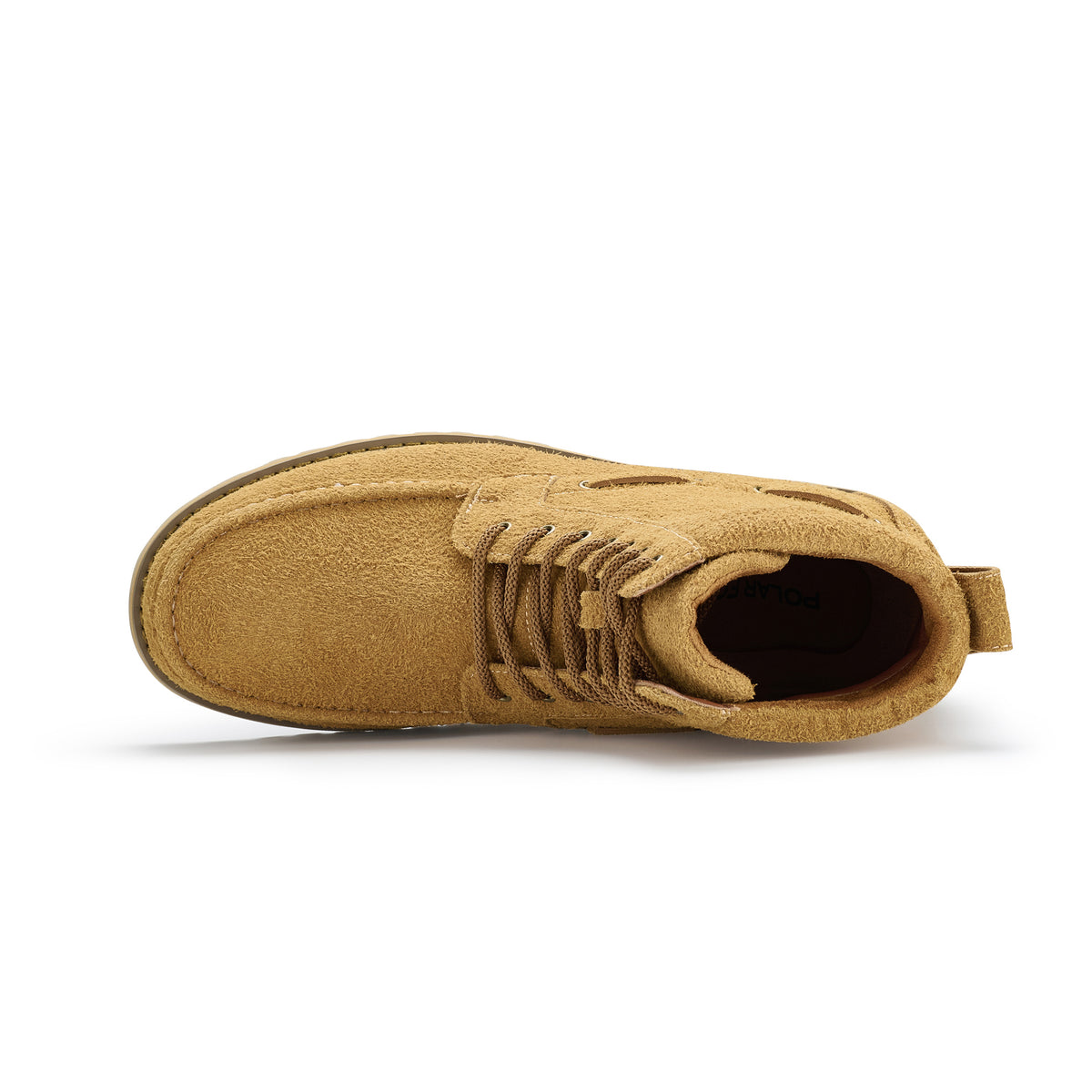 Men's Moc Toe Lace-Up Boots | Trek by Polar Fox | Conal Footwear | Top-Down Angle View