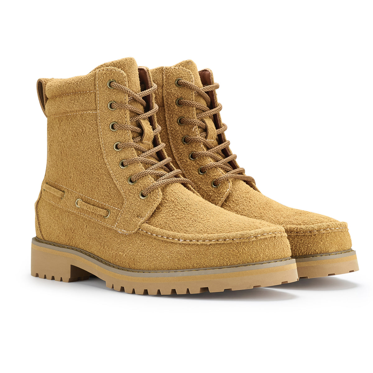 Men's Moc Toe Lace-Up Boots | Trek by Polar Fox | Conal Footwear | Paired Angle View