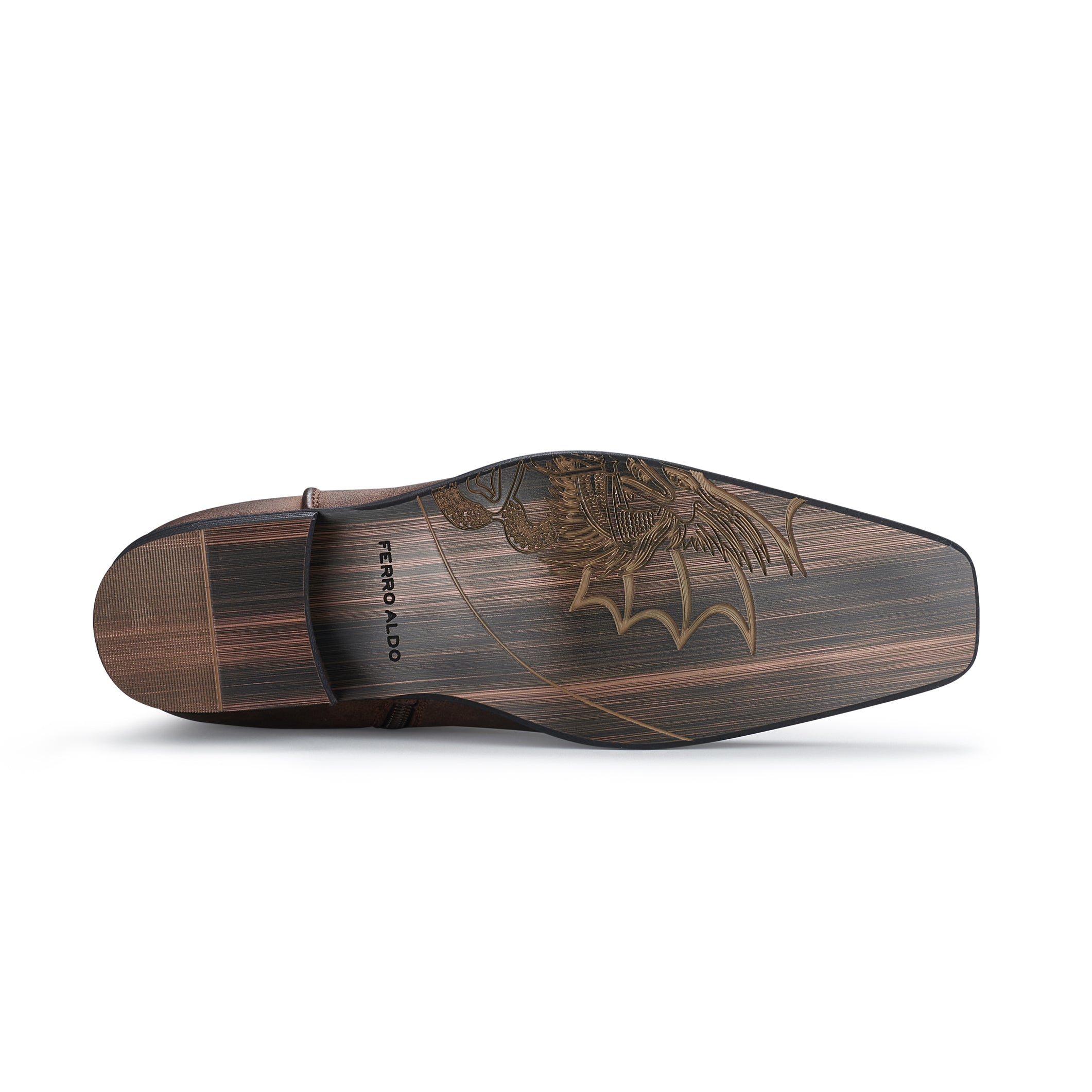 Men's Modern Western Boots | Vaquero by Ferro Aldo | Conal Footwear | Bottom Sole Angle View