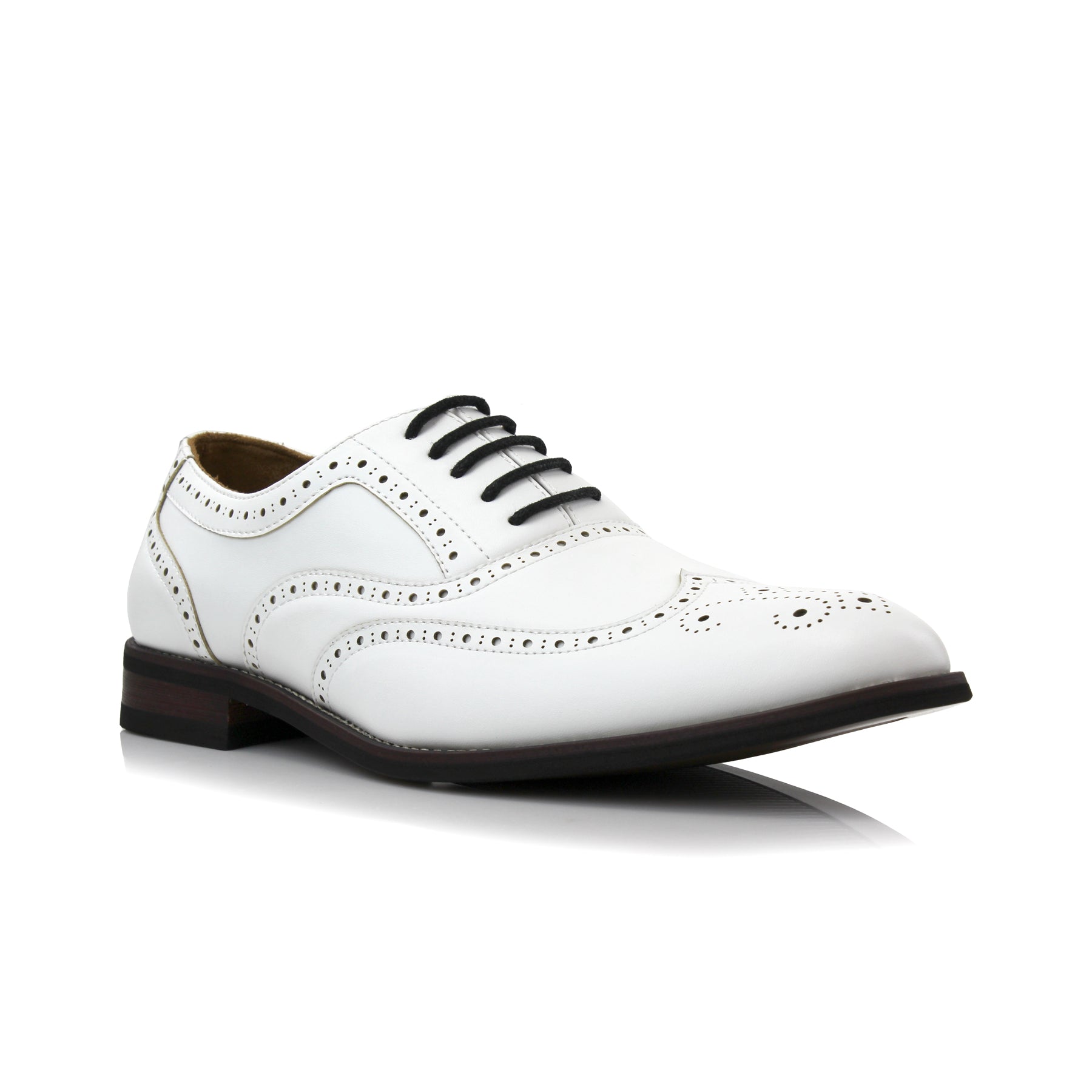 Ferro Aldo Mens Arthur MFA139001D Wingtip Oxford Spectator Dress Shoes, in White, Size 8.5 Ferro Aldo Mens Arthur MFA139001D Wingtip Oxford Spectator Dress Shoes, in White, Size 8.5