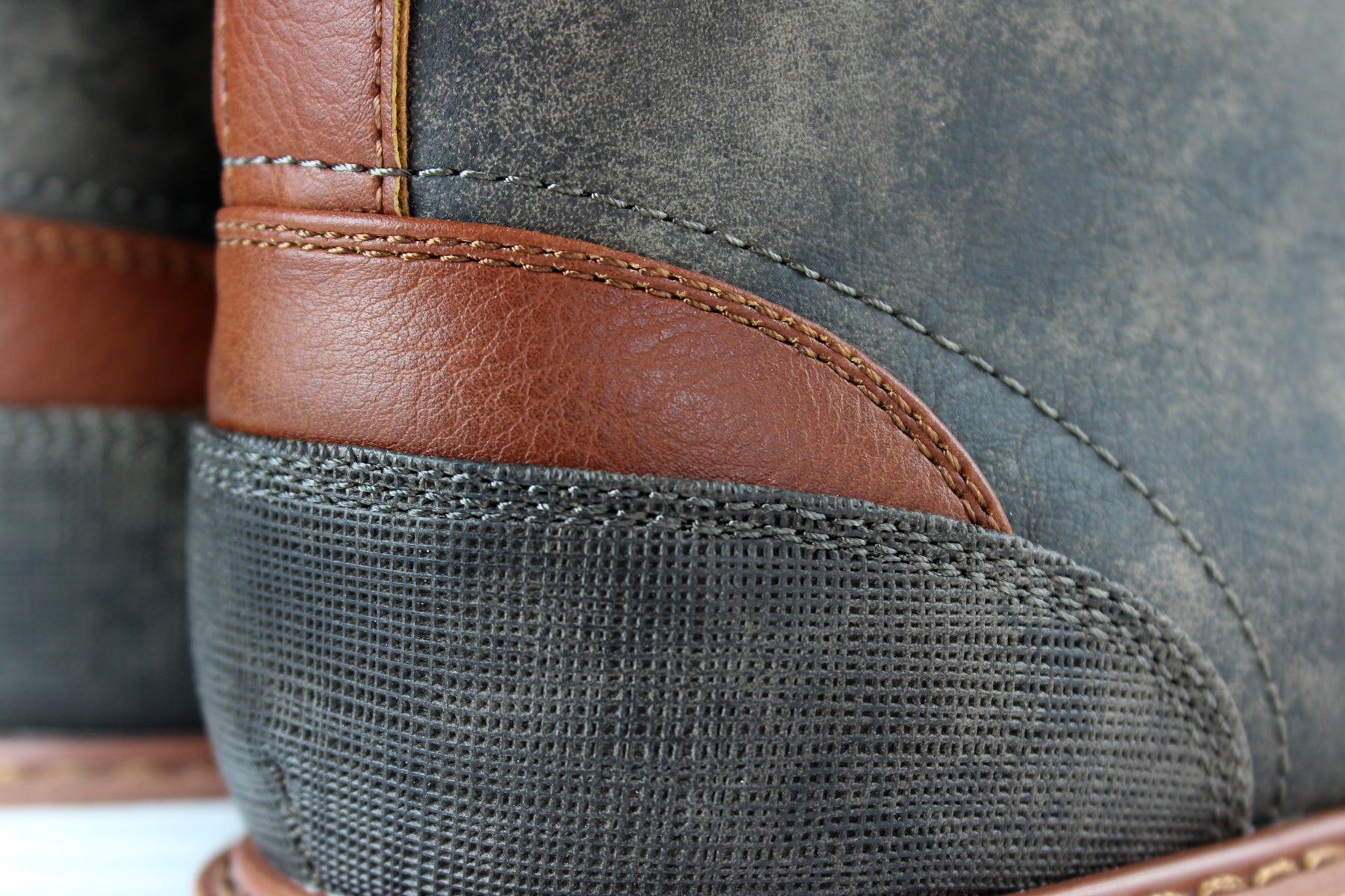 Cap-Toe Ankle Boot Sneakers | Birt by Ferro Aldo | Conal Footwear | Close Up Heel Angle View