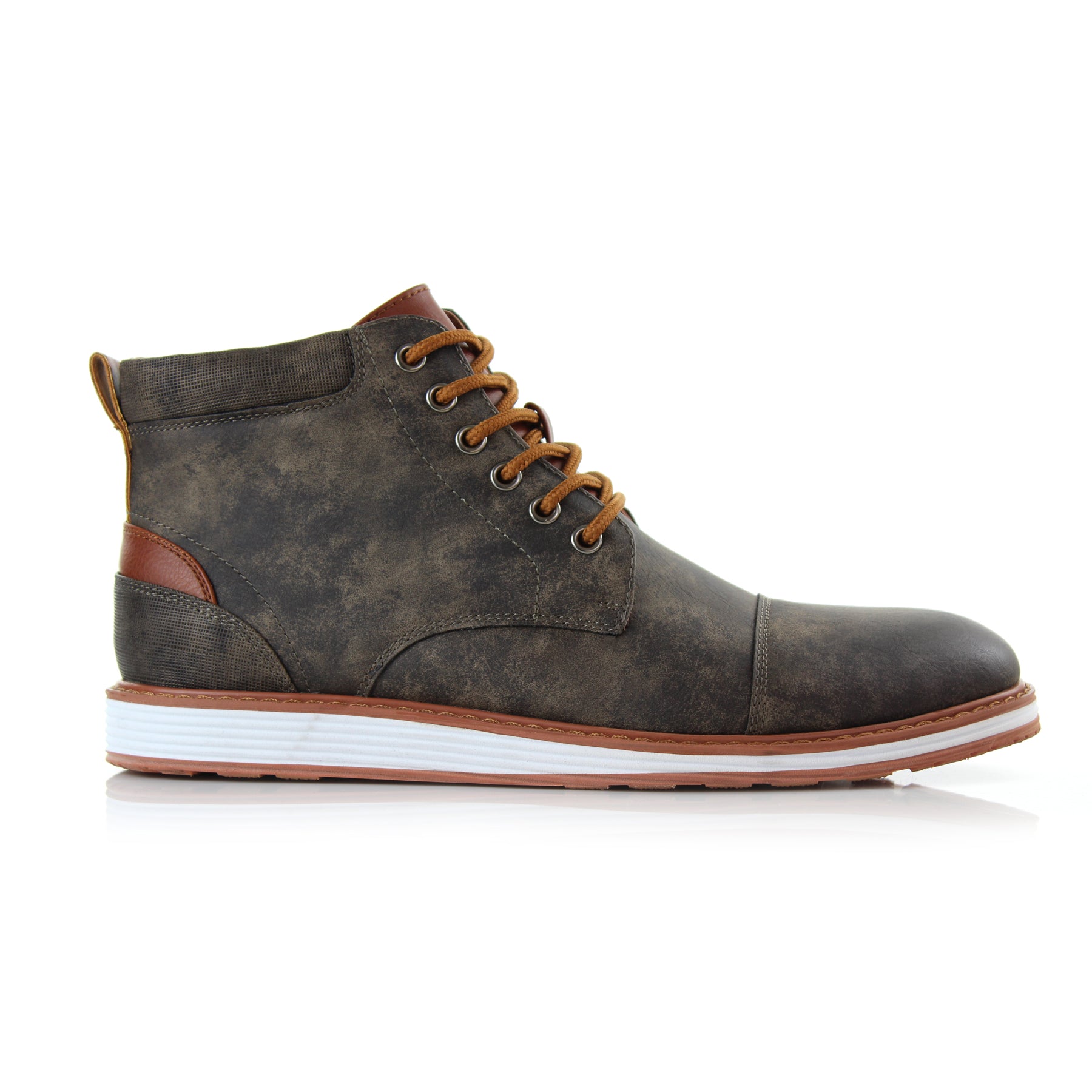 Cap-Toe Ankle Boot Sneakers | Birt by Ferro Aldo | Conal Footwear | Outer Side Angle View