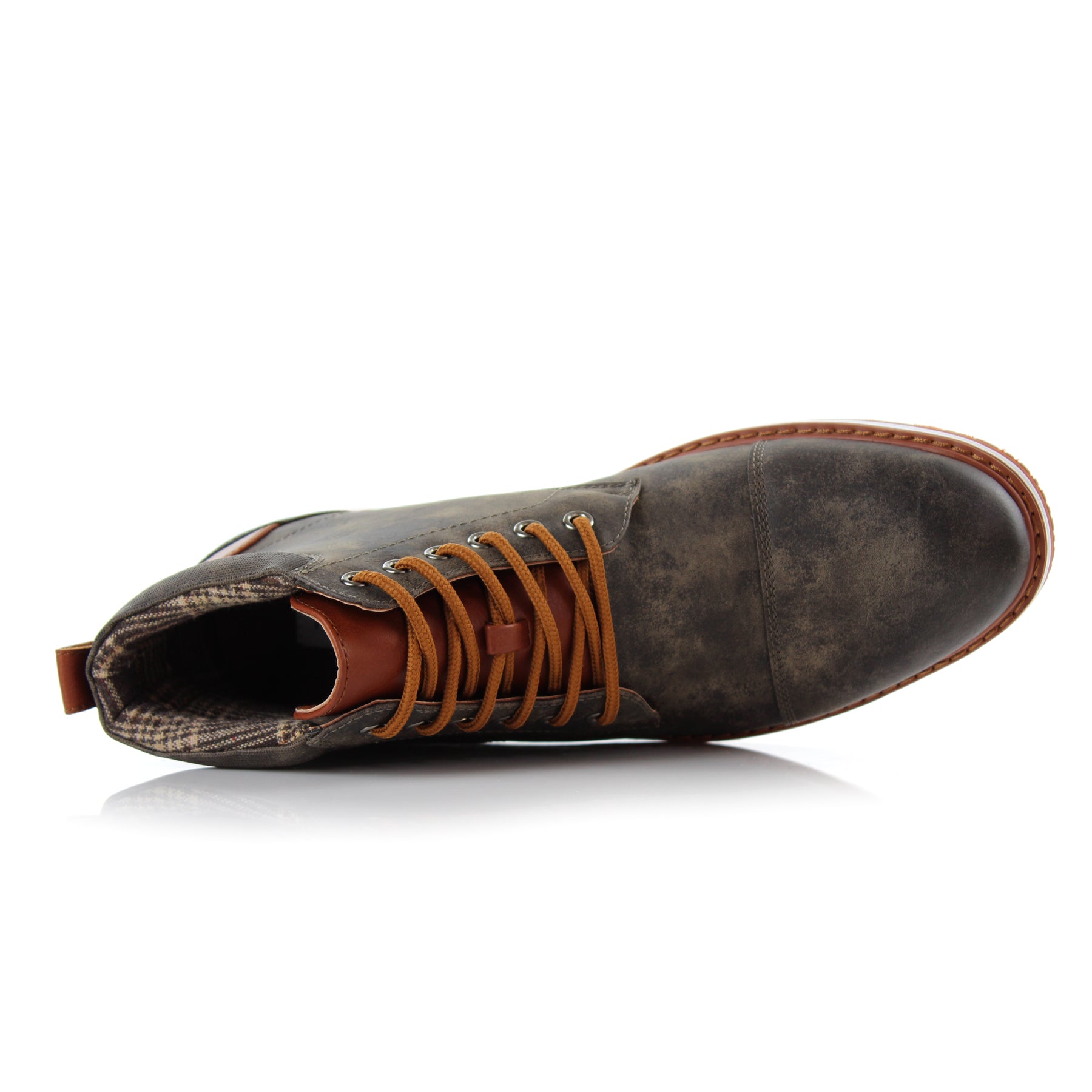 Cap-Toe Ankle Boot Sneakers | Birt by Ferro Aldo | Conal Footwear | Top-Down Angle View
