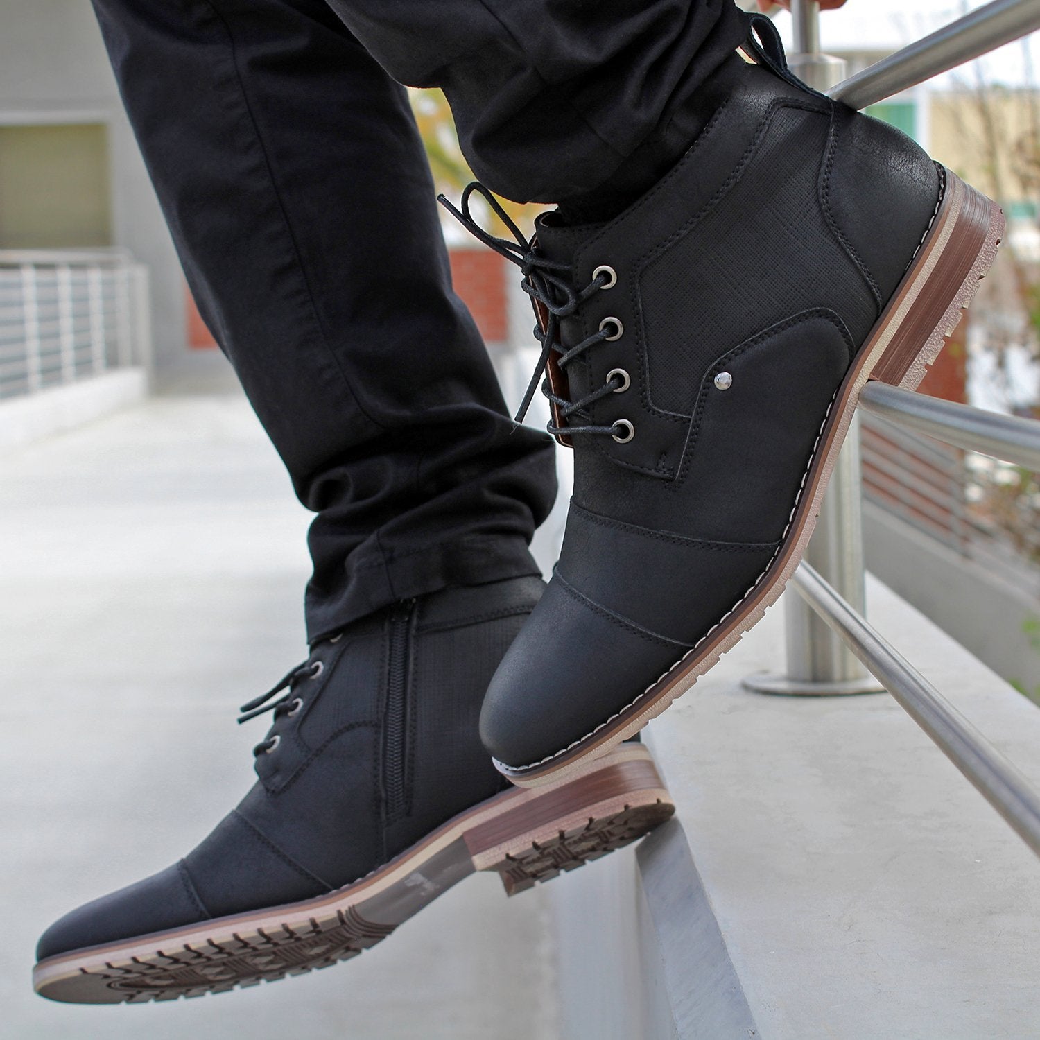 Mid-Top Zipper Boots | Blaine by Ferro Aldo | Conal Footwear | Action Shot 2 View