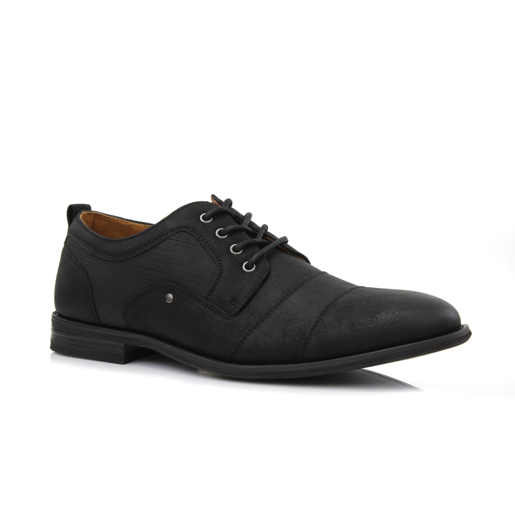 Ferro Aldo Mens Blake Mfa19628 Classsic Burnished Cap-Toe Dress Shoes, in Black, Size 9.5 Ferro Aldo Mens Blake Mfa19628 Classsic Burnished Cap-Toe Dress Shoes, in Black, Size 9.5
