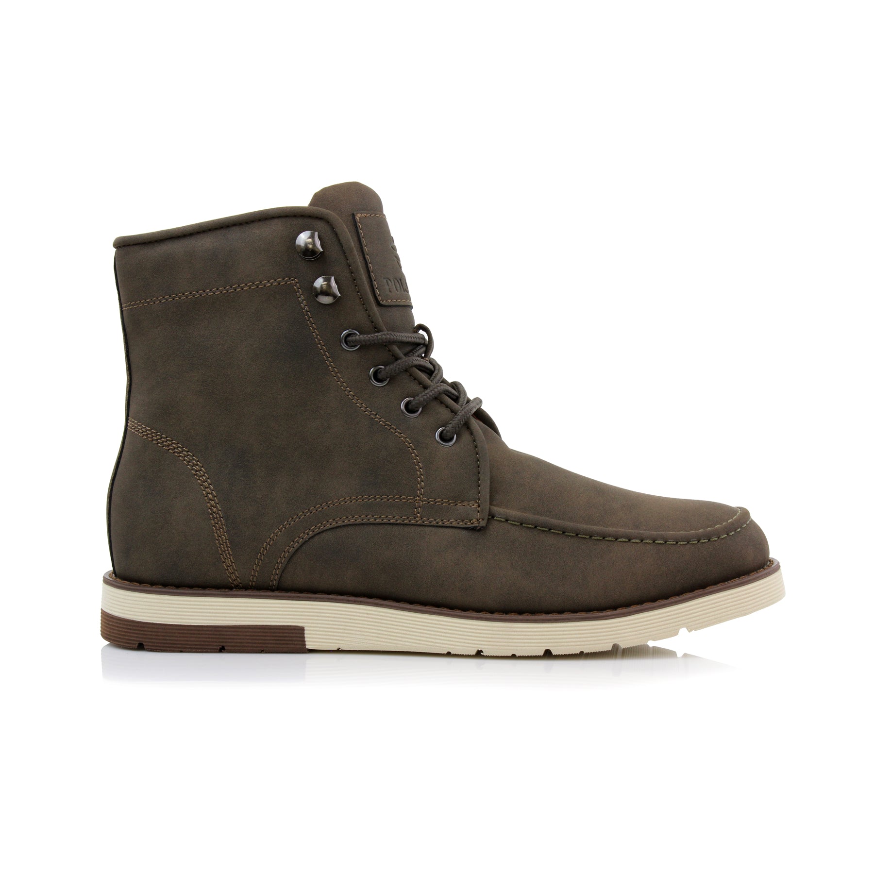 Moc-Toe High-Top Boots | Brixton by Polar Fox | Conal Footwear | Outer Side Angle View