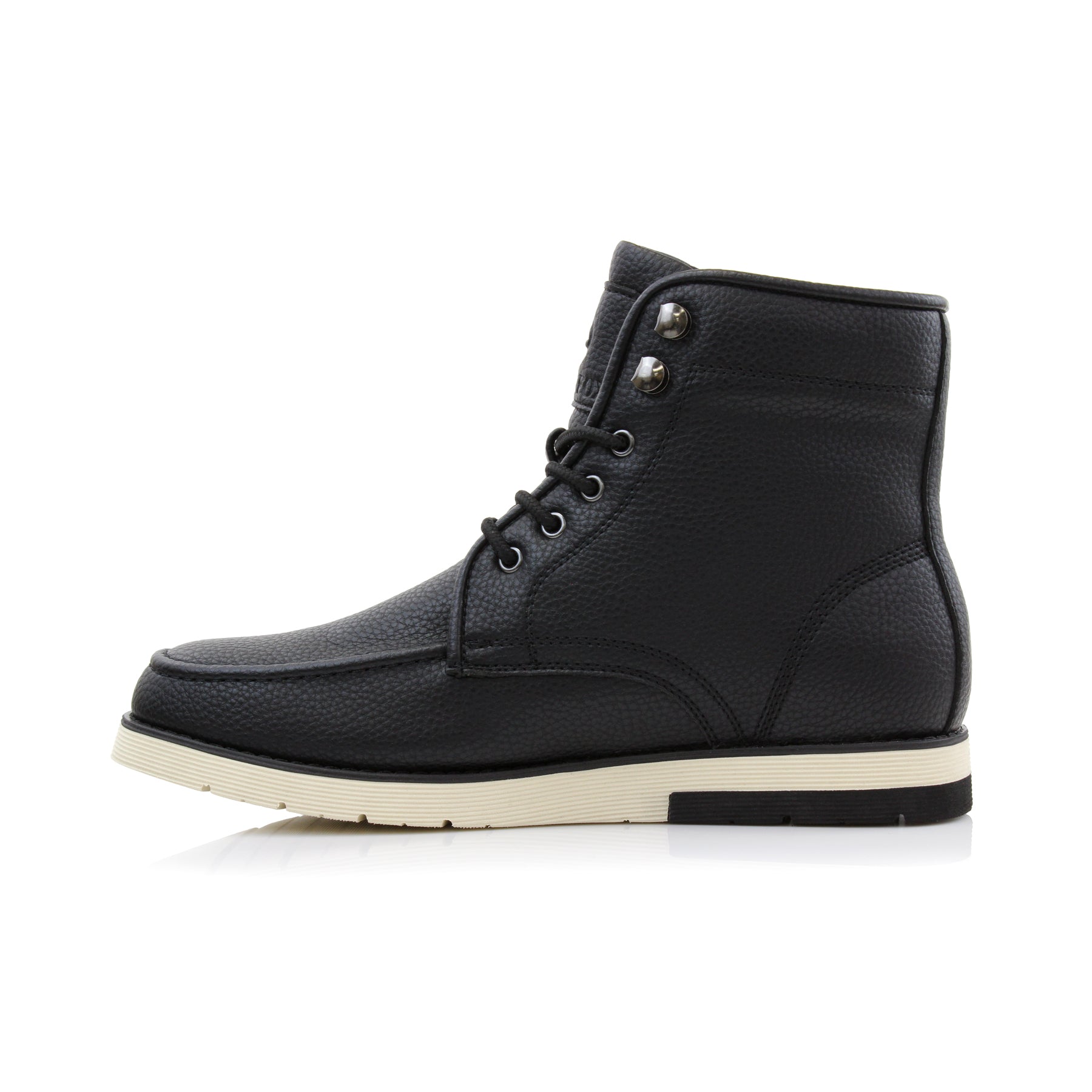 Moc-Toe High-Top Grained Boots | Brixton by Polar Fox | Conal Footwear | Inner Side Angle View