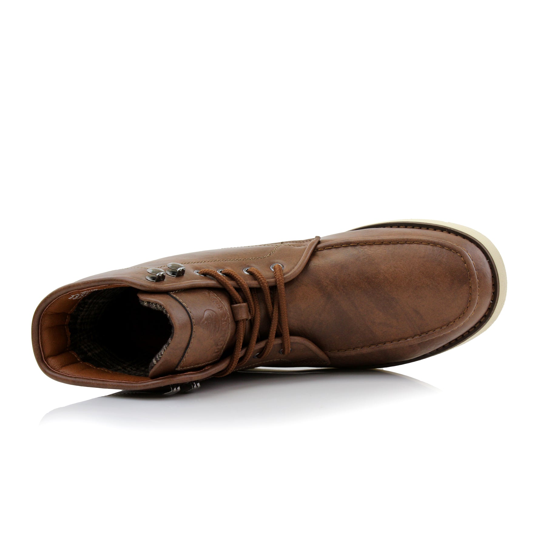 Moc-Toe High-Top Boots | Brixton by Polar Fox | Conal Footwear | Top-Down Angle View