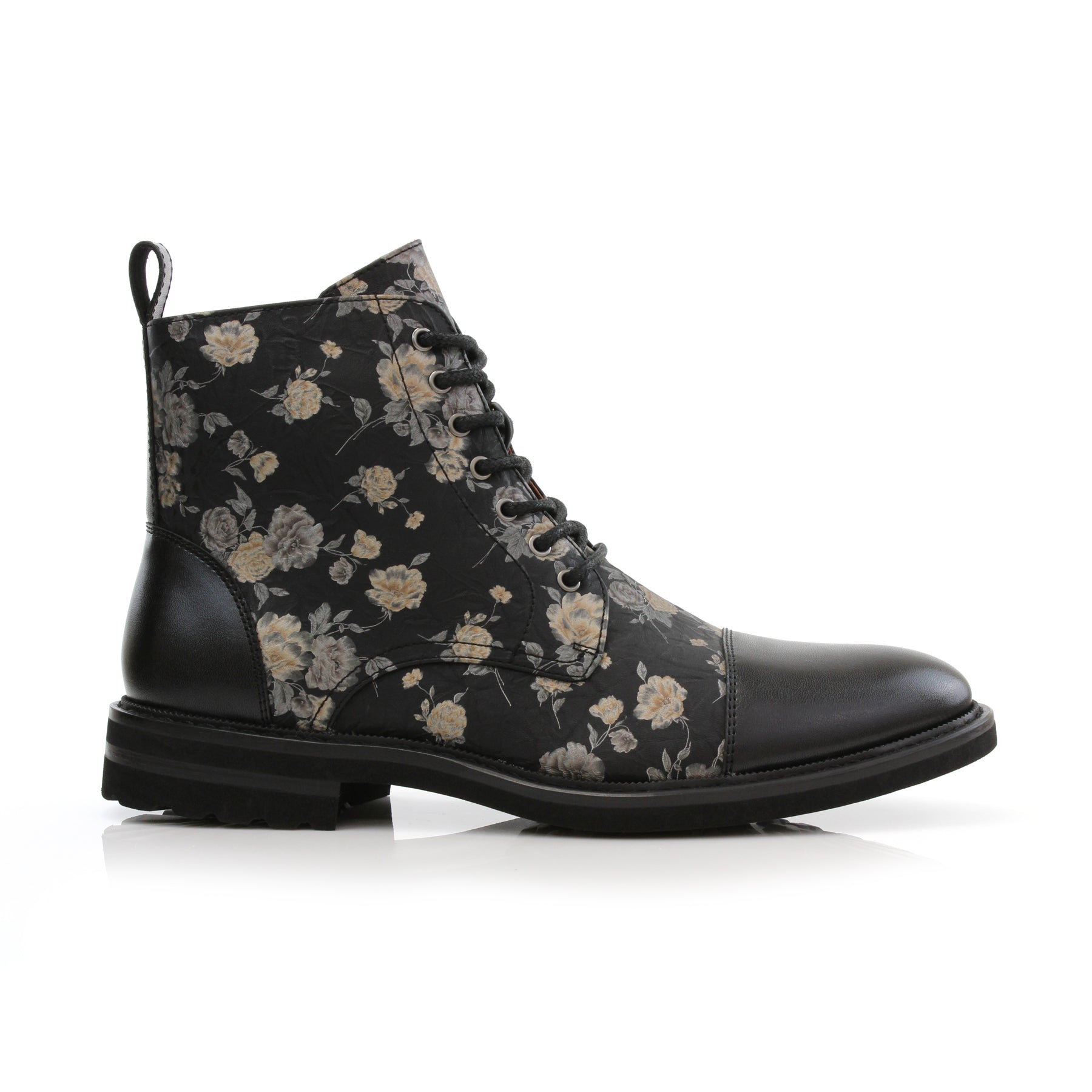 Floral High-Top Boot | Brooke by Polar Fox | Conal Footwear | Outer Side Angle View