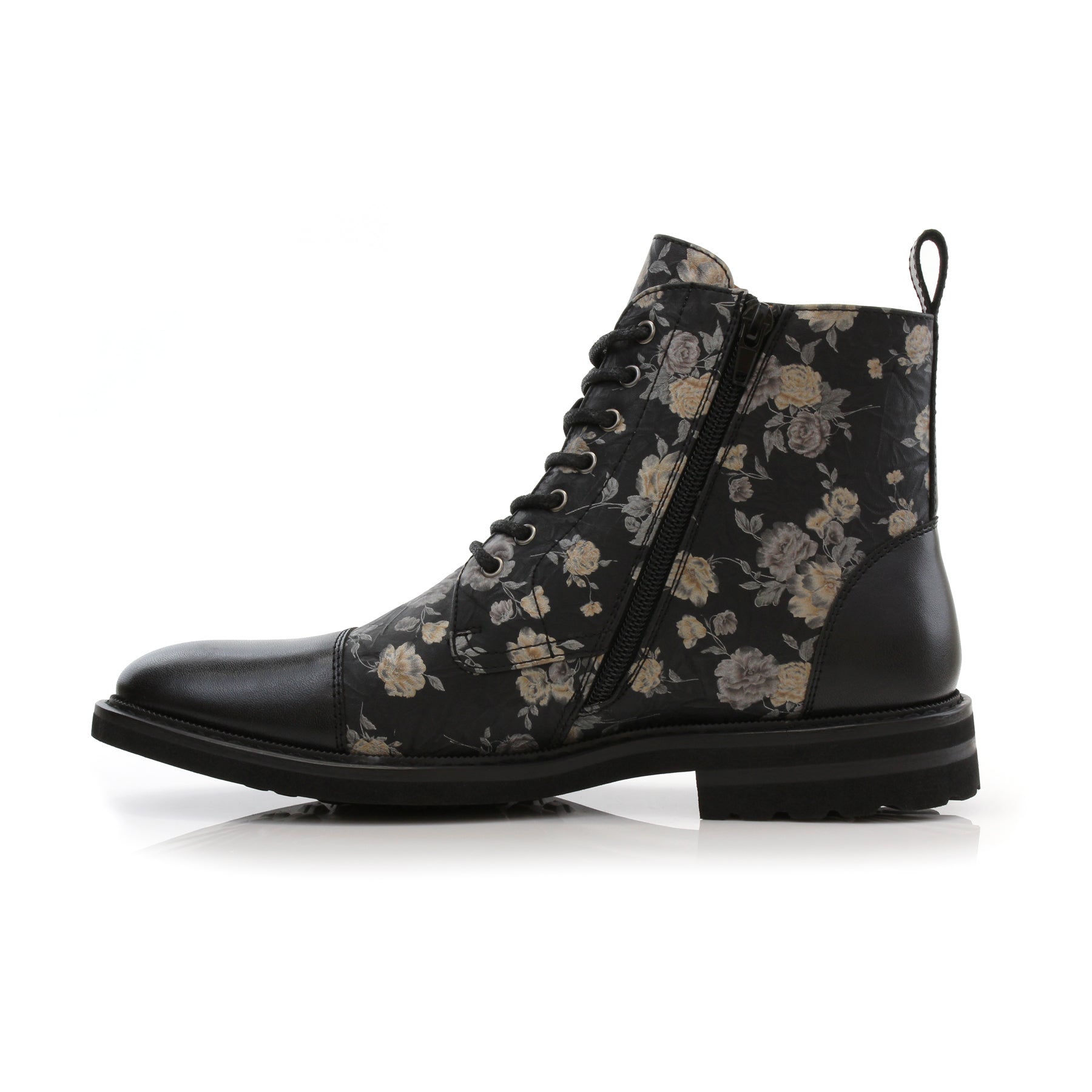 Floral High-Top Boot | Brooke by Polar Fox | Conal Footwear | Inner Side Angle View
