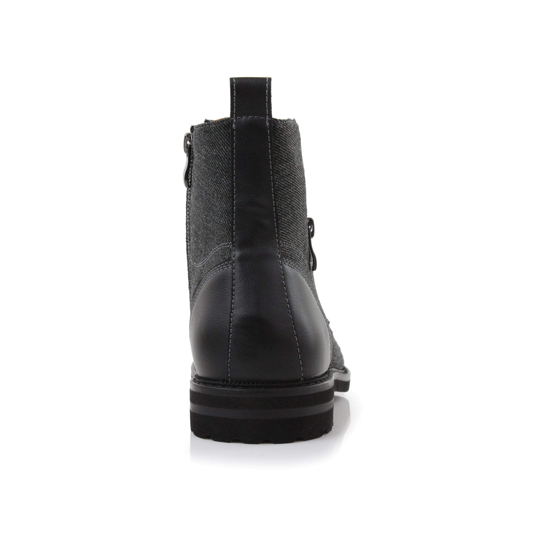 Faux Wool High-Top Boots | Clayton by Polar Fox | Conal Footwear | Back Angle View