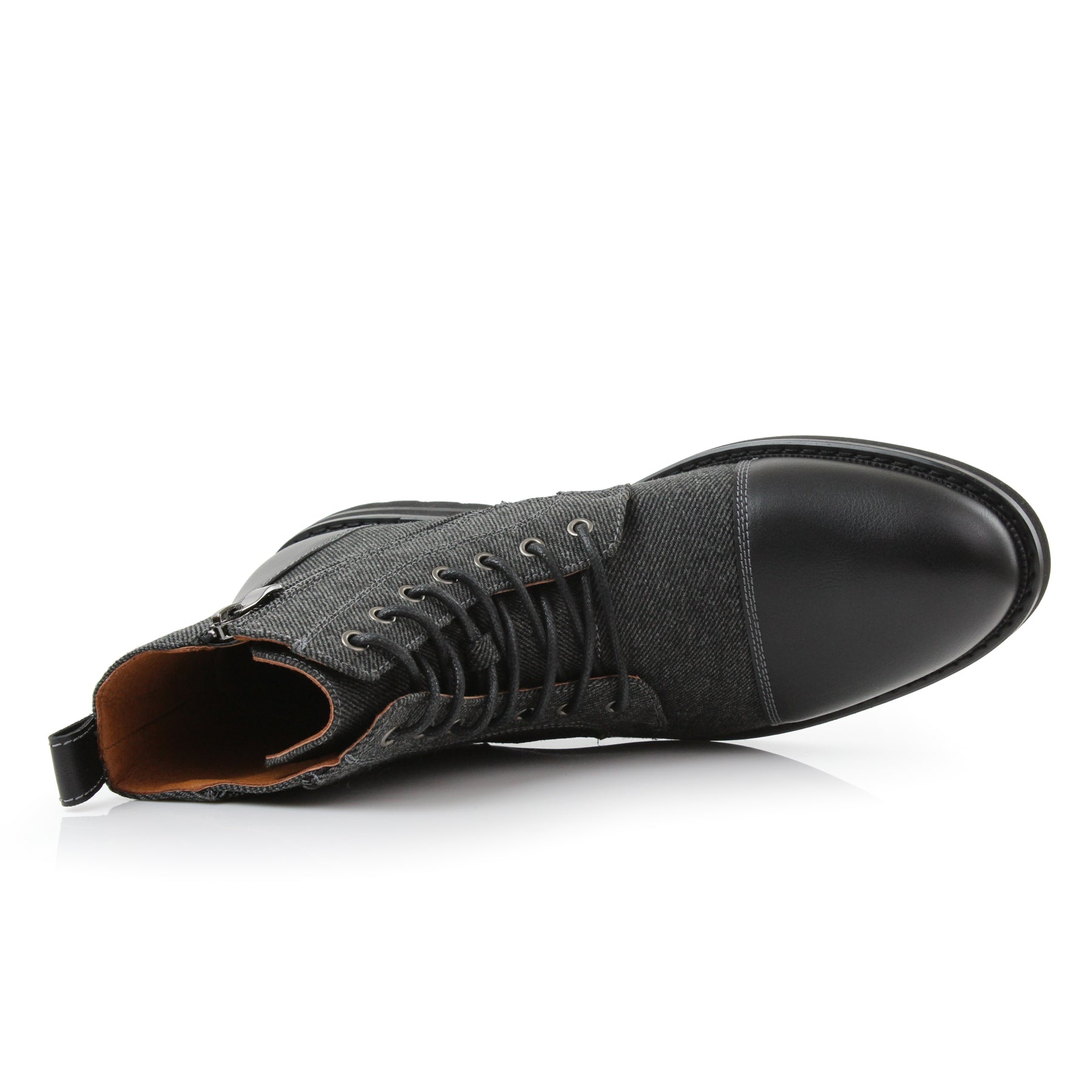 Faux Wool High-Top Boots | Clayton by Polar Fox | Conal Footwear | Top-Down Angle View
