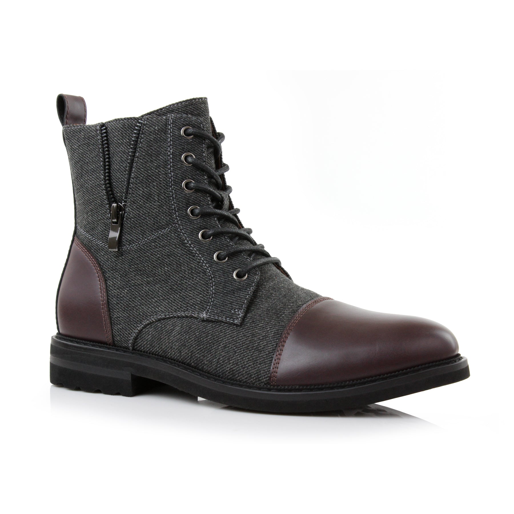 Faux Wool High-Top Boots | Clayton by Polar Fox | Conal Footwear | Main Angle View