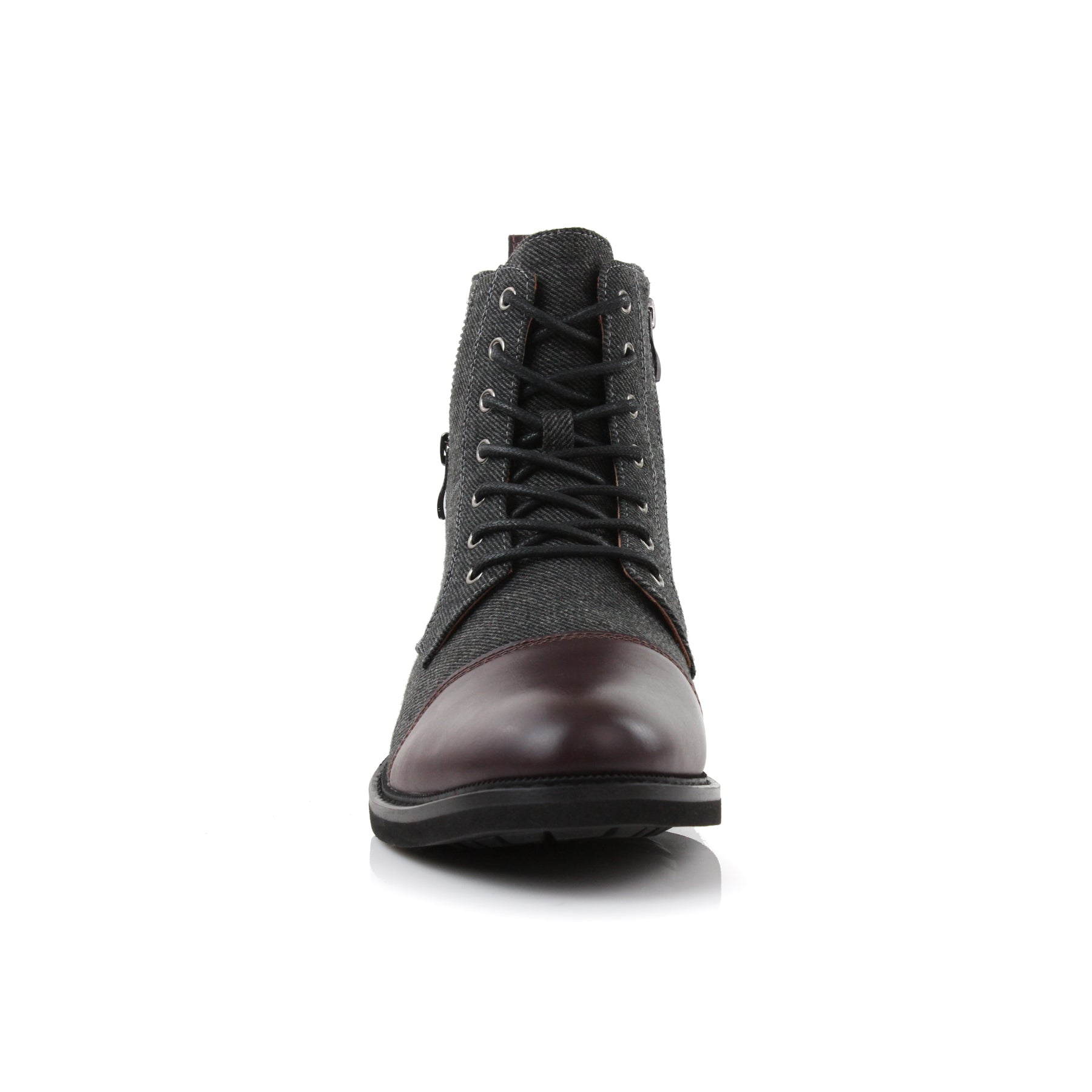 Faux Wool High-Top Boots | Clayton by Polar Fox | Conal Footwear | Front Angle View