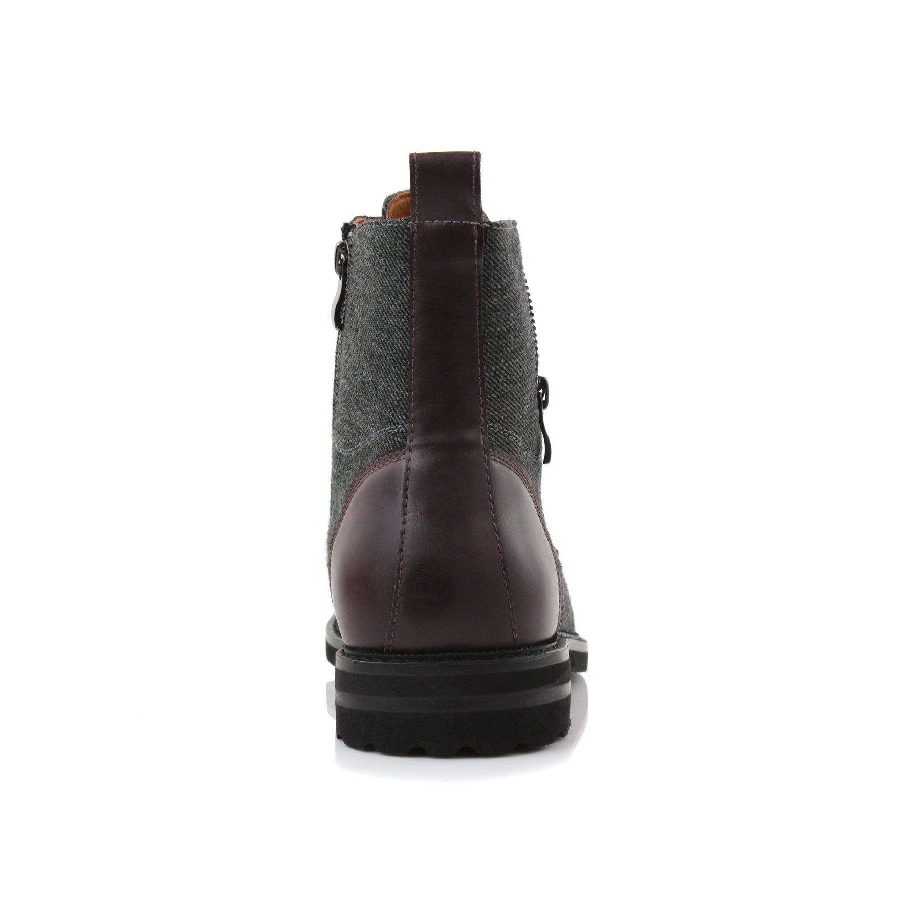Faux Wool High-Top Boots | Clayton by Polar Fox | Conal Footwear | Back Angle View