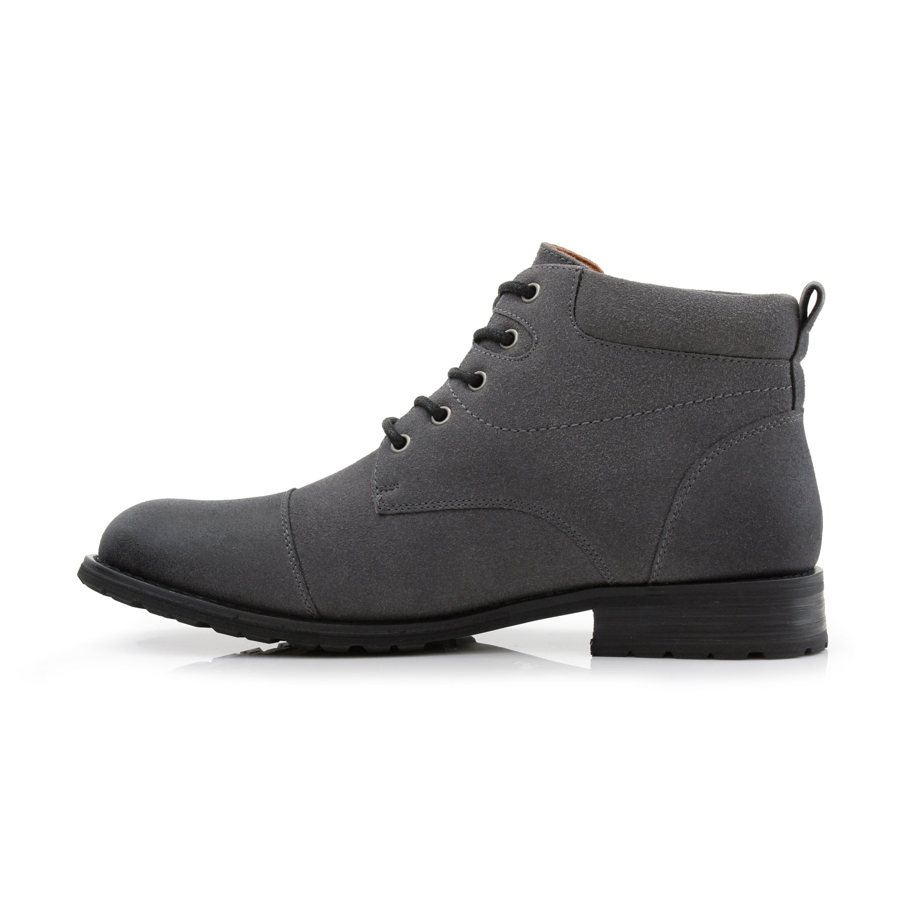 Slate Blue Suede Midtop Men's Boots | COLIN | Ferro Aldo | Inner Side View