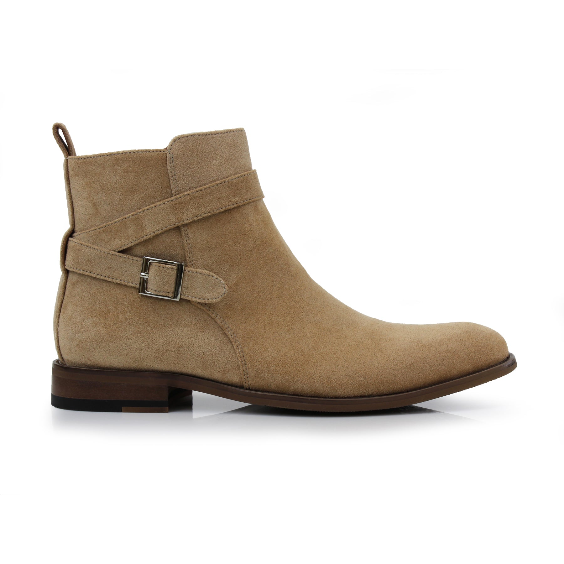 Strapped Suede Chelsea Boots | Derrick by Polar Fox | Conal Footwear | Outer Side Angle View