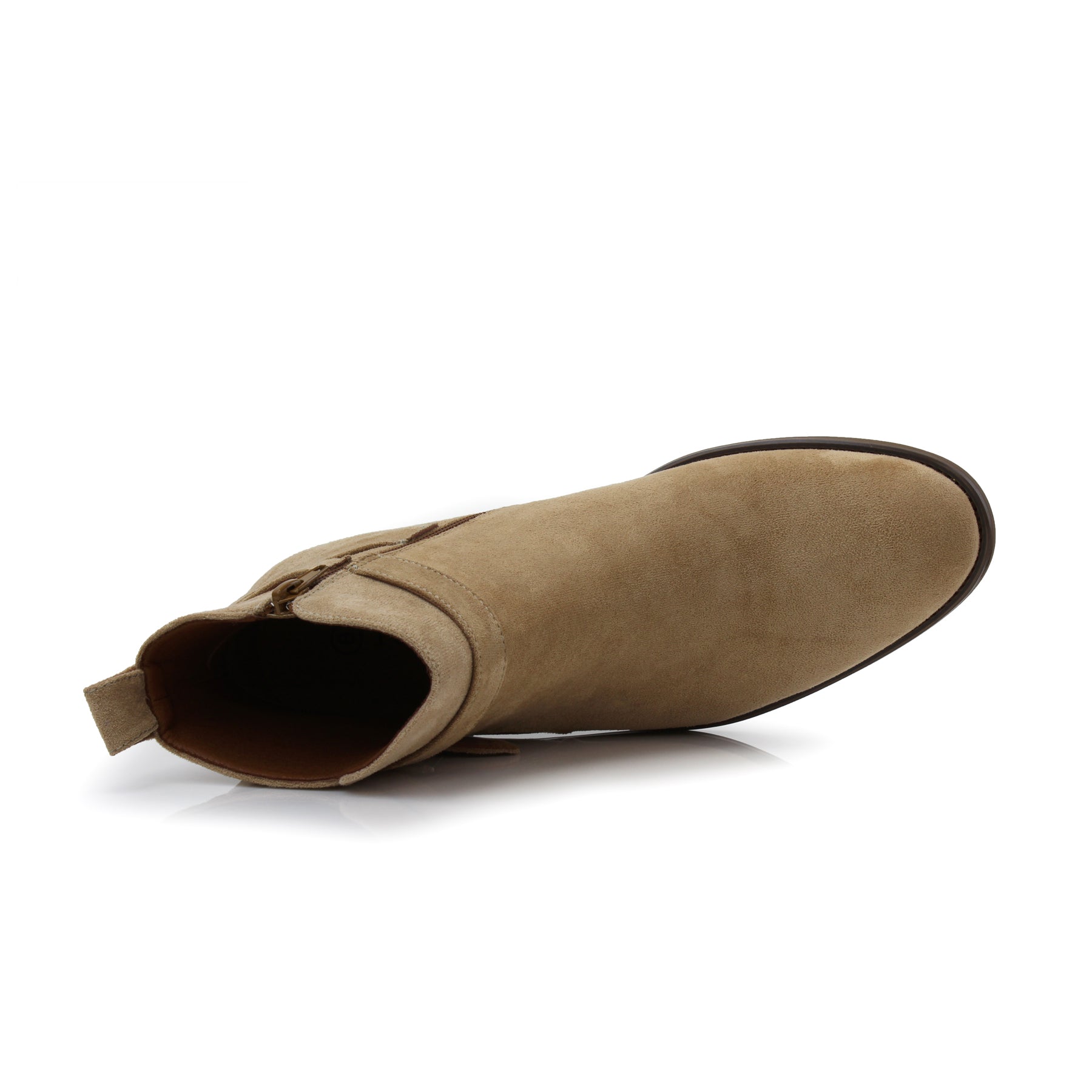 Strapped Suede Chelsea Boots | Derrick by Polar Fox | Conal Footwear | Top-Down Angle View