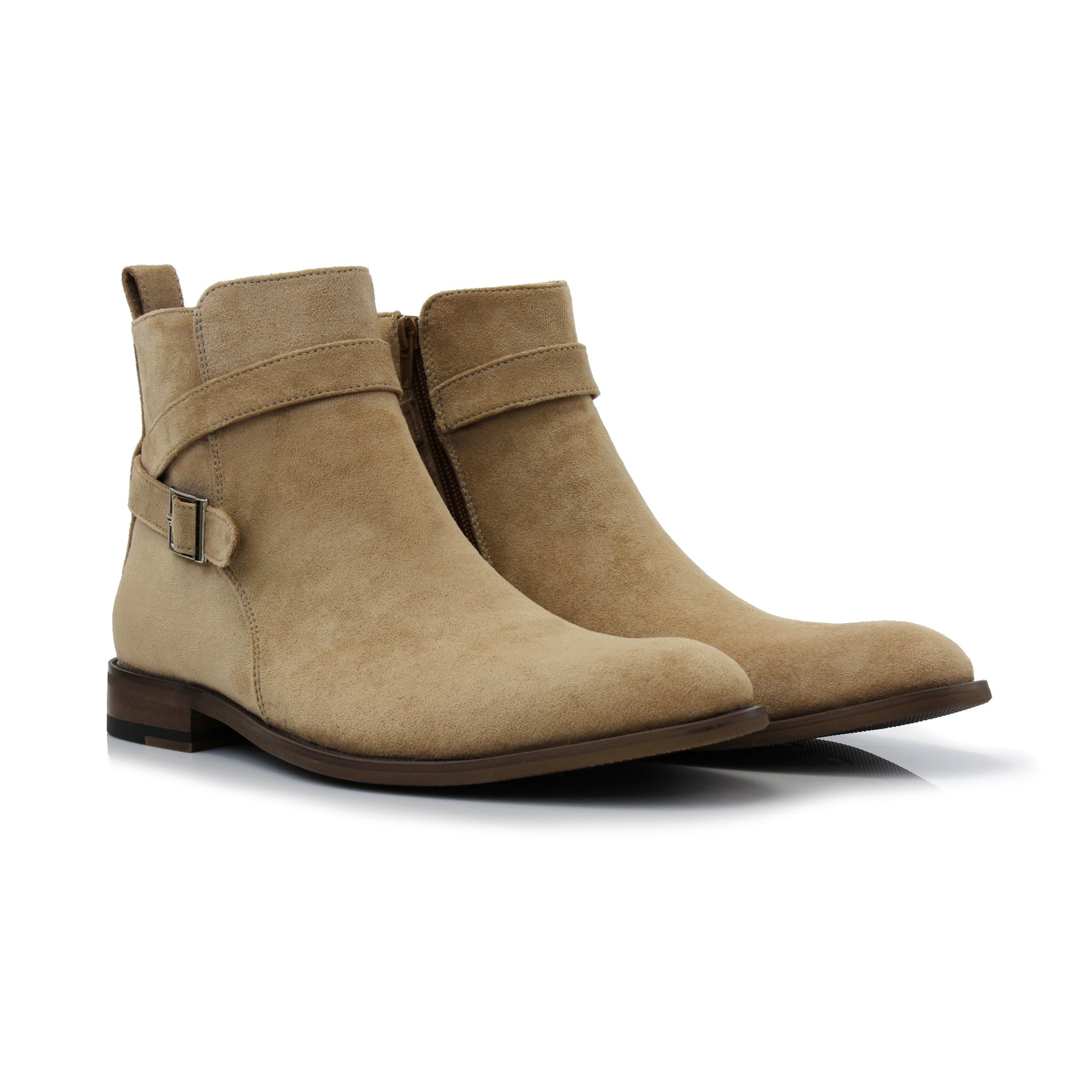 Strapped Suede Chelsea Boots | Derrick by Polar Fox | Conal Footwear | Paired Angle View