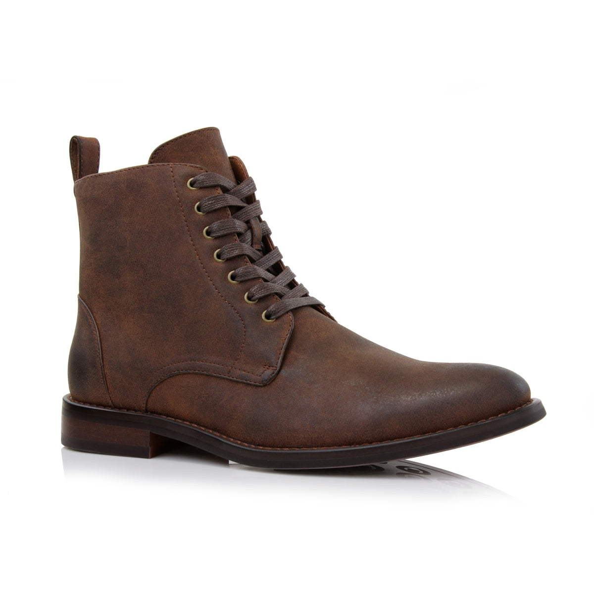 Base London Elk Leather Boots Lace Up Lug Sole Cognac Size 44/11 REID Cognac Lace-Up Lug Men main image 3