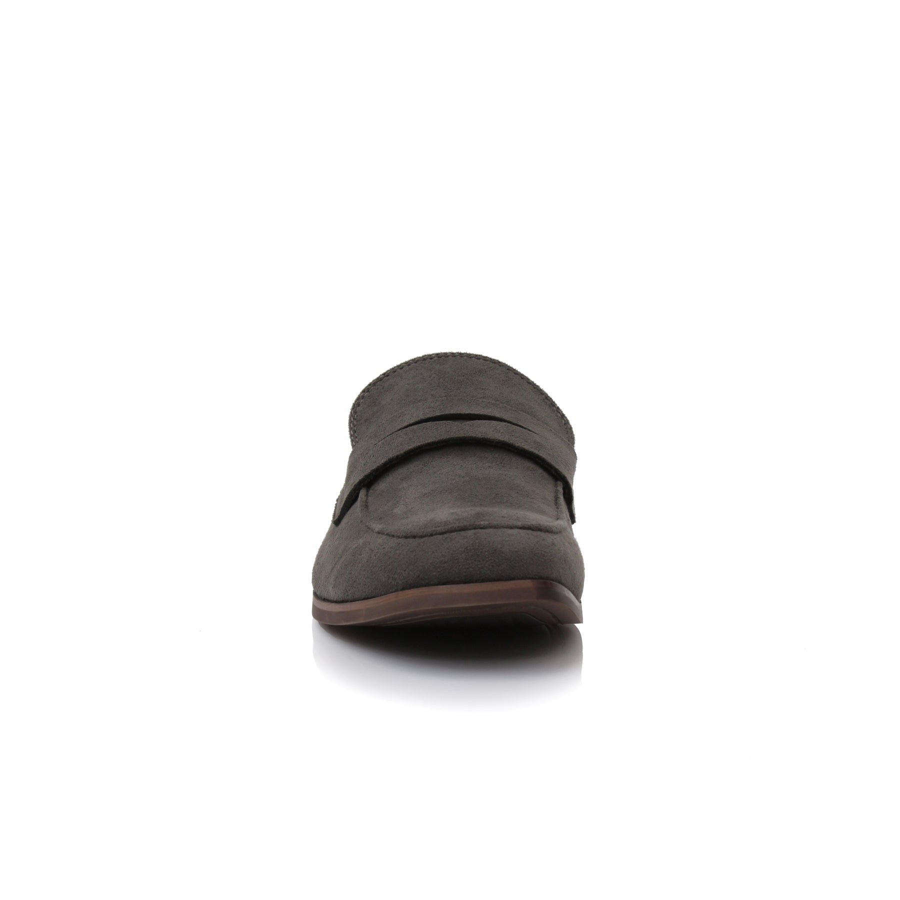 Suede Penny Loafers | Dylan by Ferro Aldo | Conal Footwear | Front Angle View