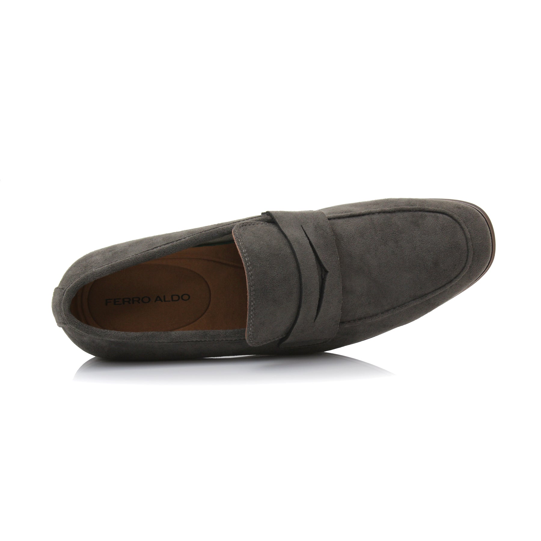 Suede Penny Loafers | Dylan by Ferro Aldo | Conal Footwear | Top-Down Angle View