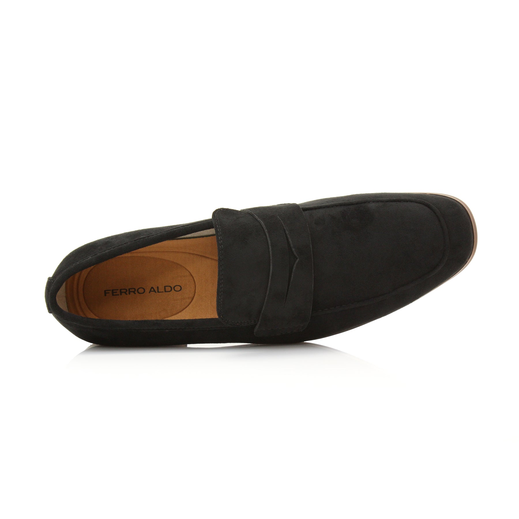 Suede Penny Loafers | Dylan by Ferro Aldo | Conal Footwear | Top-Down Angle View