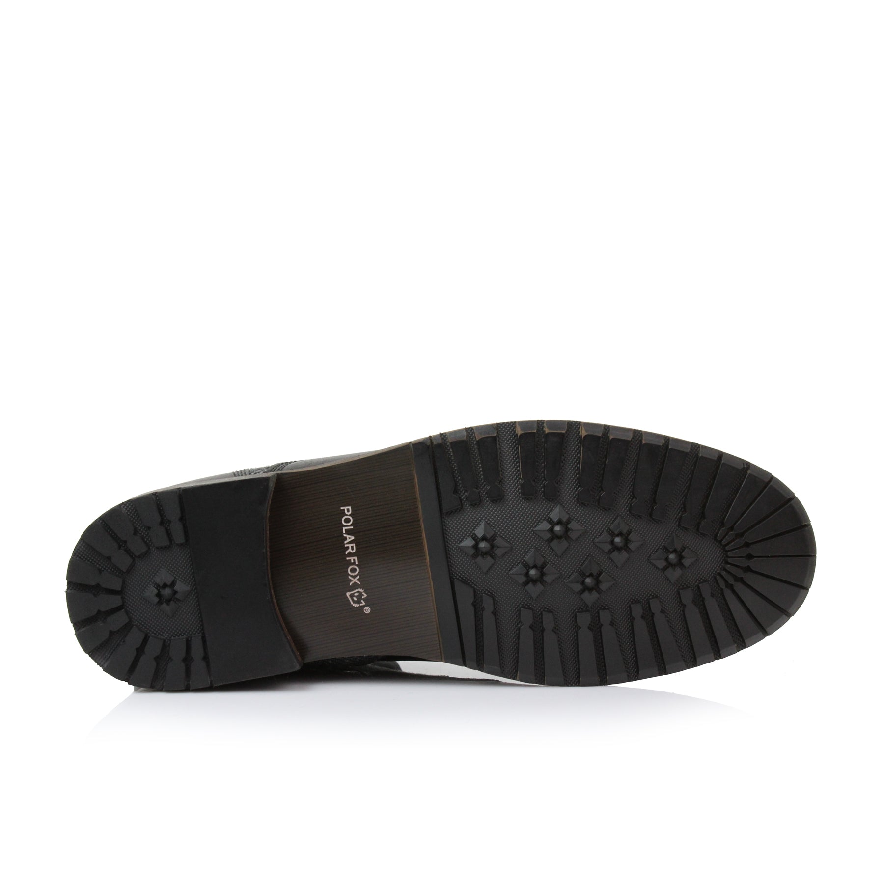 Rugged Duo-Textured Boots | Elijah by Polar Fox | Conal Footwear | Bottom Sole Angle View