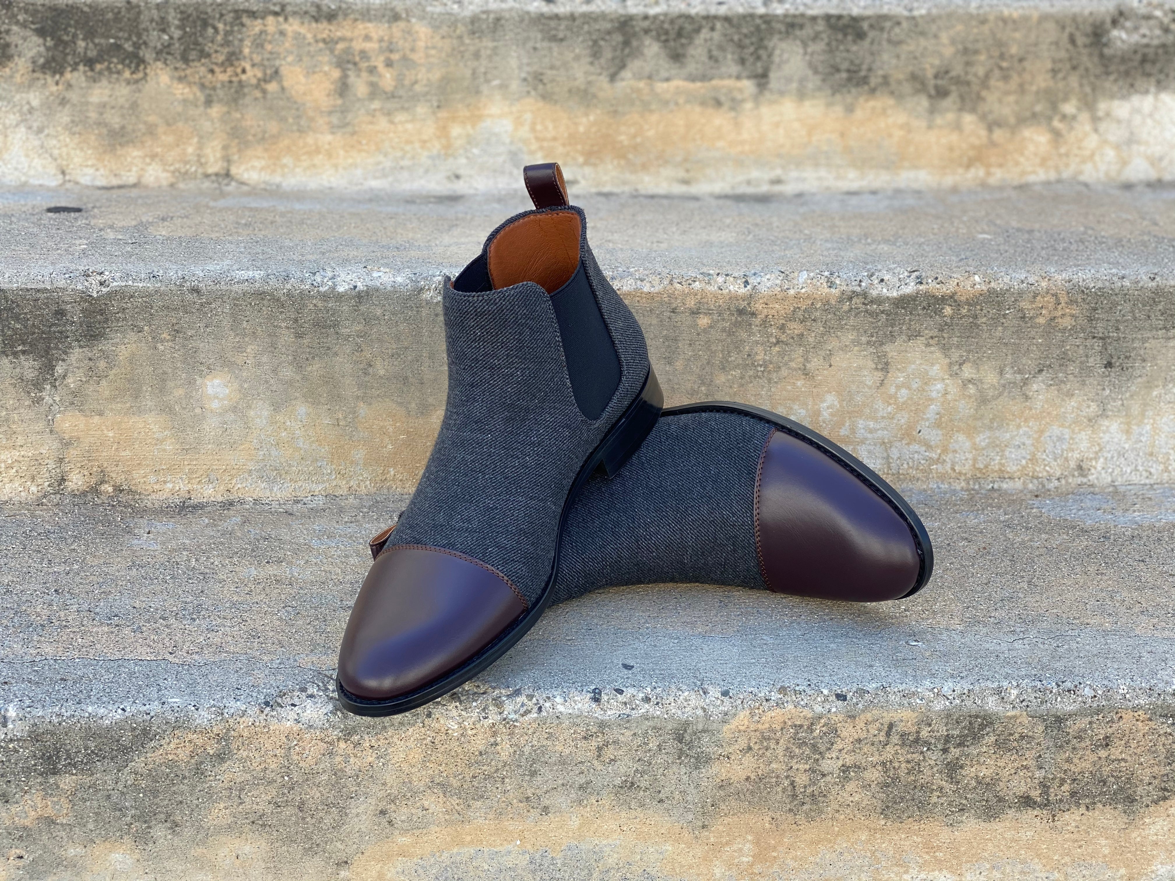 Duo-Textured Chelsea Boots | Forbes by Polar Fox | Conal Footwear | Action Shot