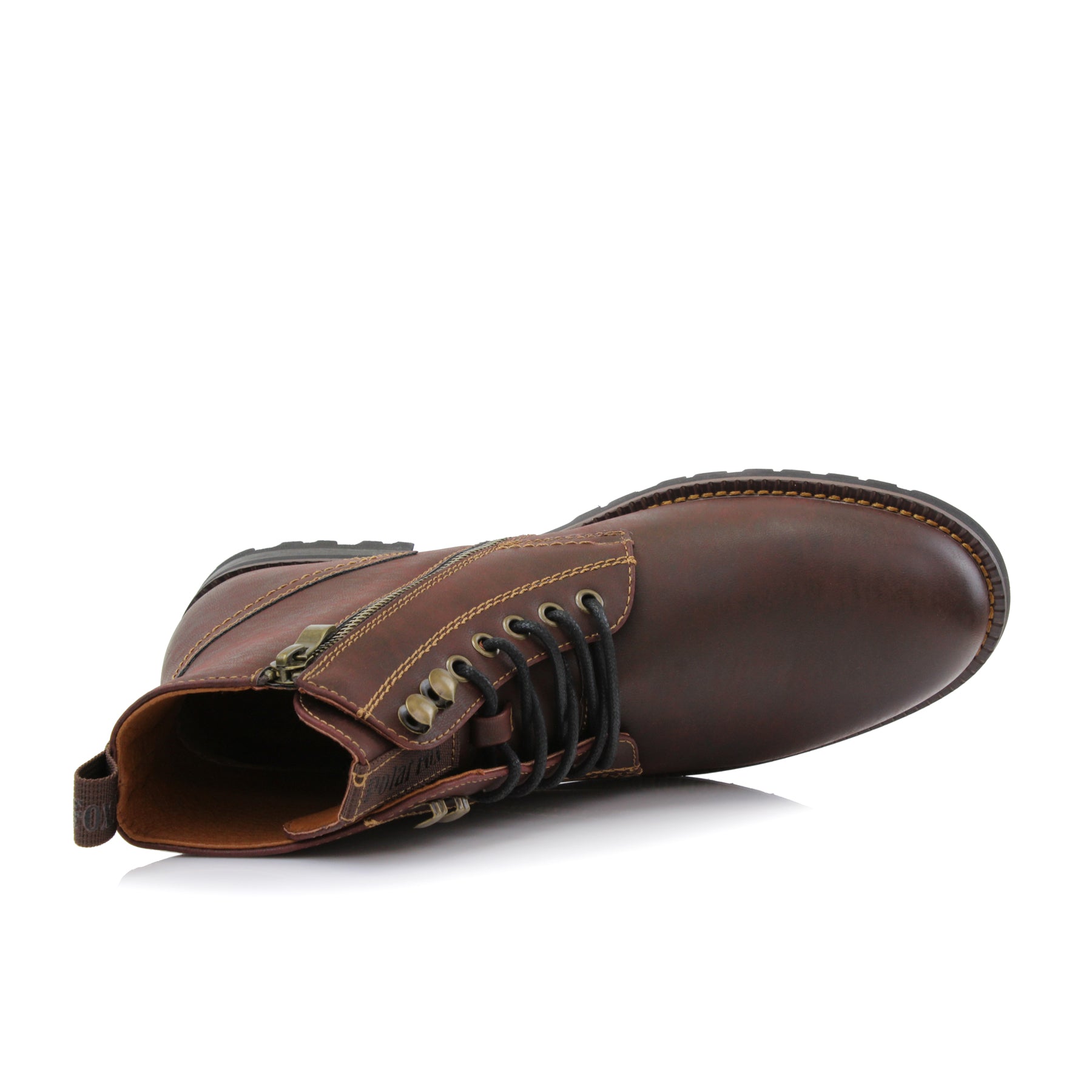 Classic Motorcycle Classic Boots | Knoxville by Polar Fox | Conal Footwear | Top-Down Angle View