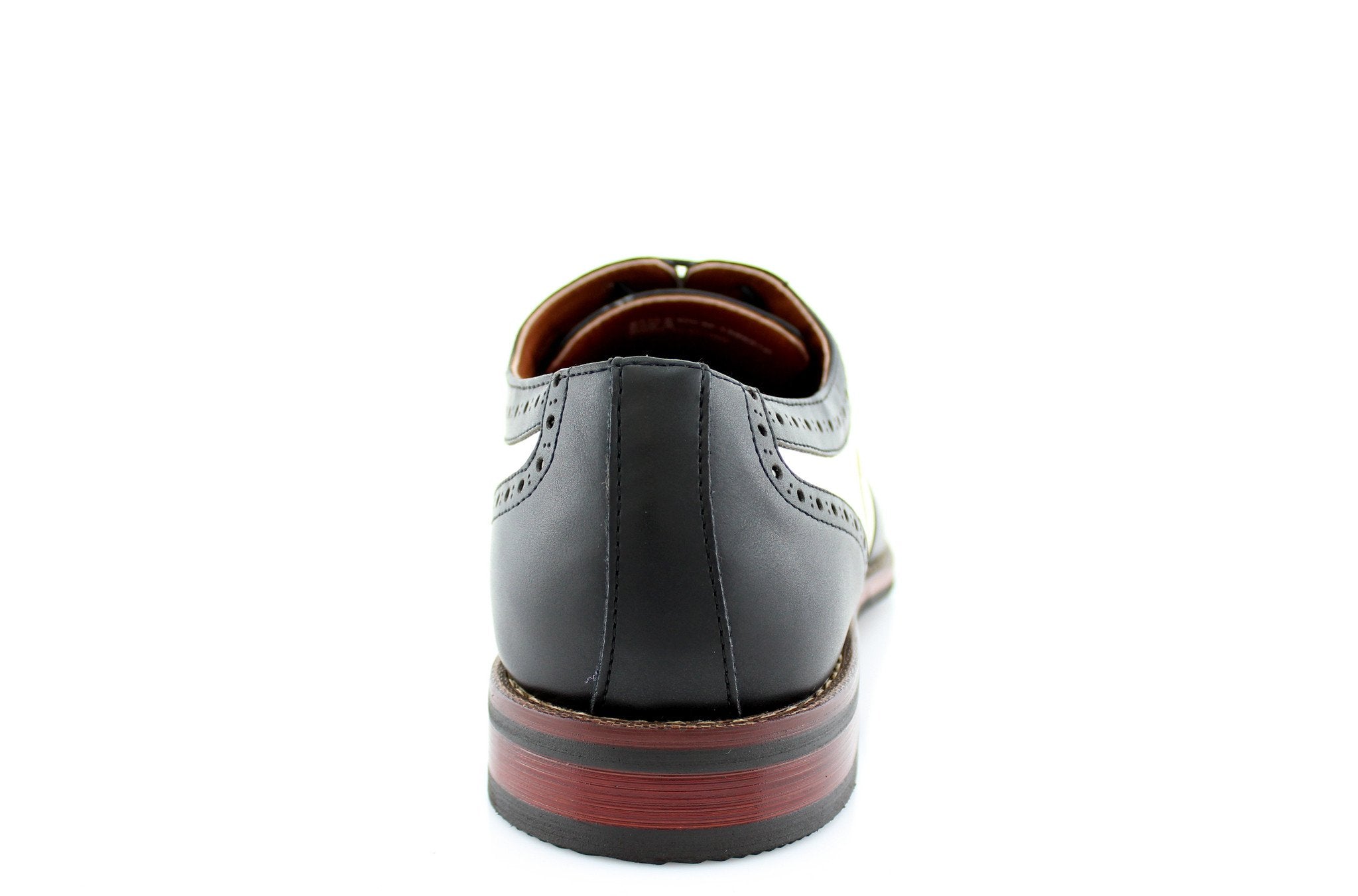Two-Toned Brogue Wingtip Oxfords | Arthur by Ferro Aldo | Conal Footwear | Back Angle View