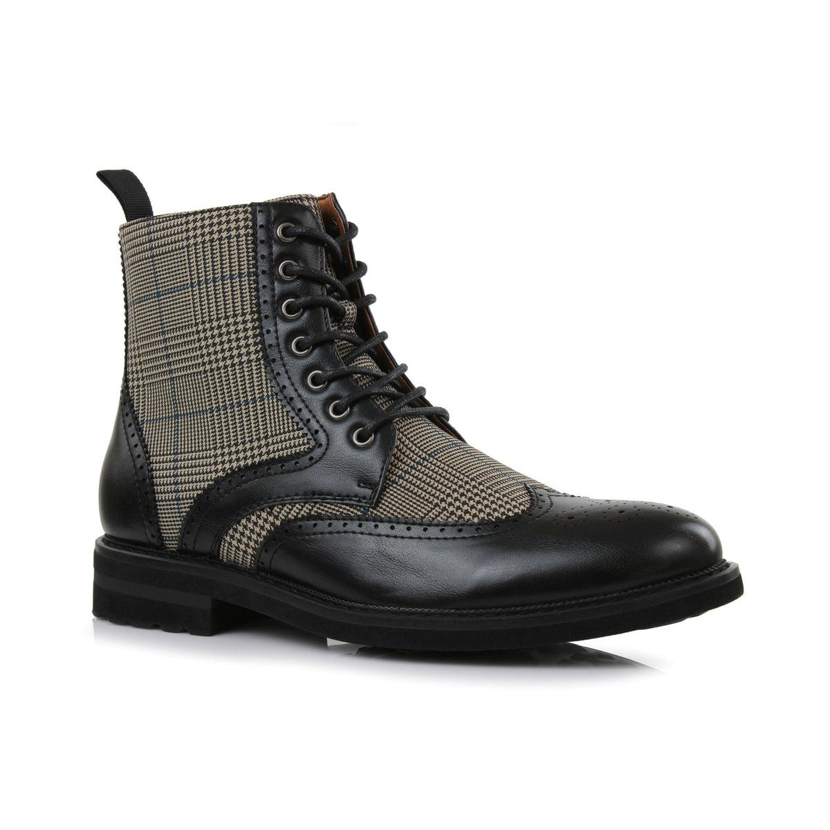 Men’s Black Wingtip Boots Wingtip Brogue Boot Black | Thomas Bird | tblon.com main image 3