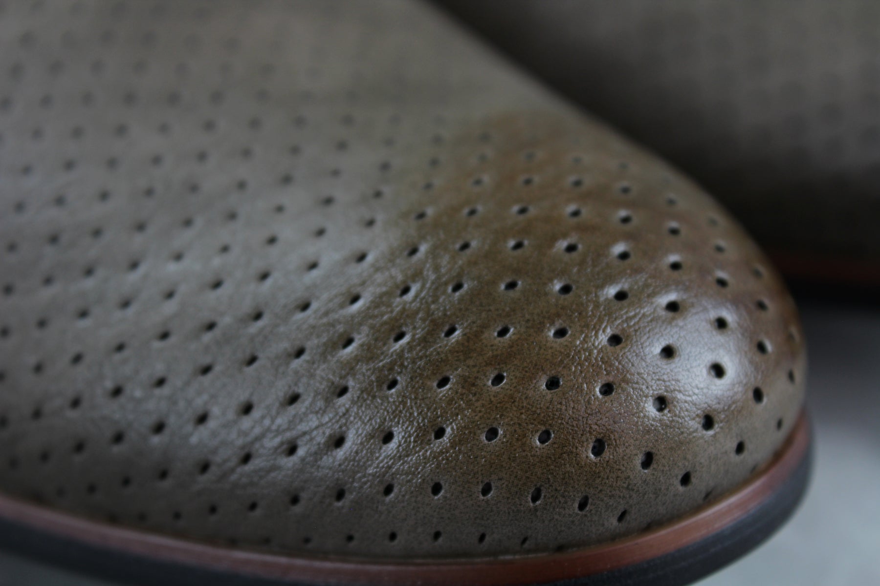 Burnished Perforated Derby Shoes | Isaiah by Ferro Aldo | Conal Footwear | Close-Up Front Angle View