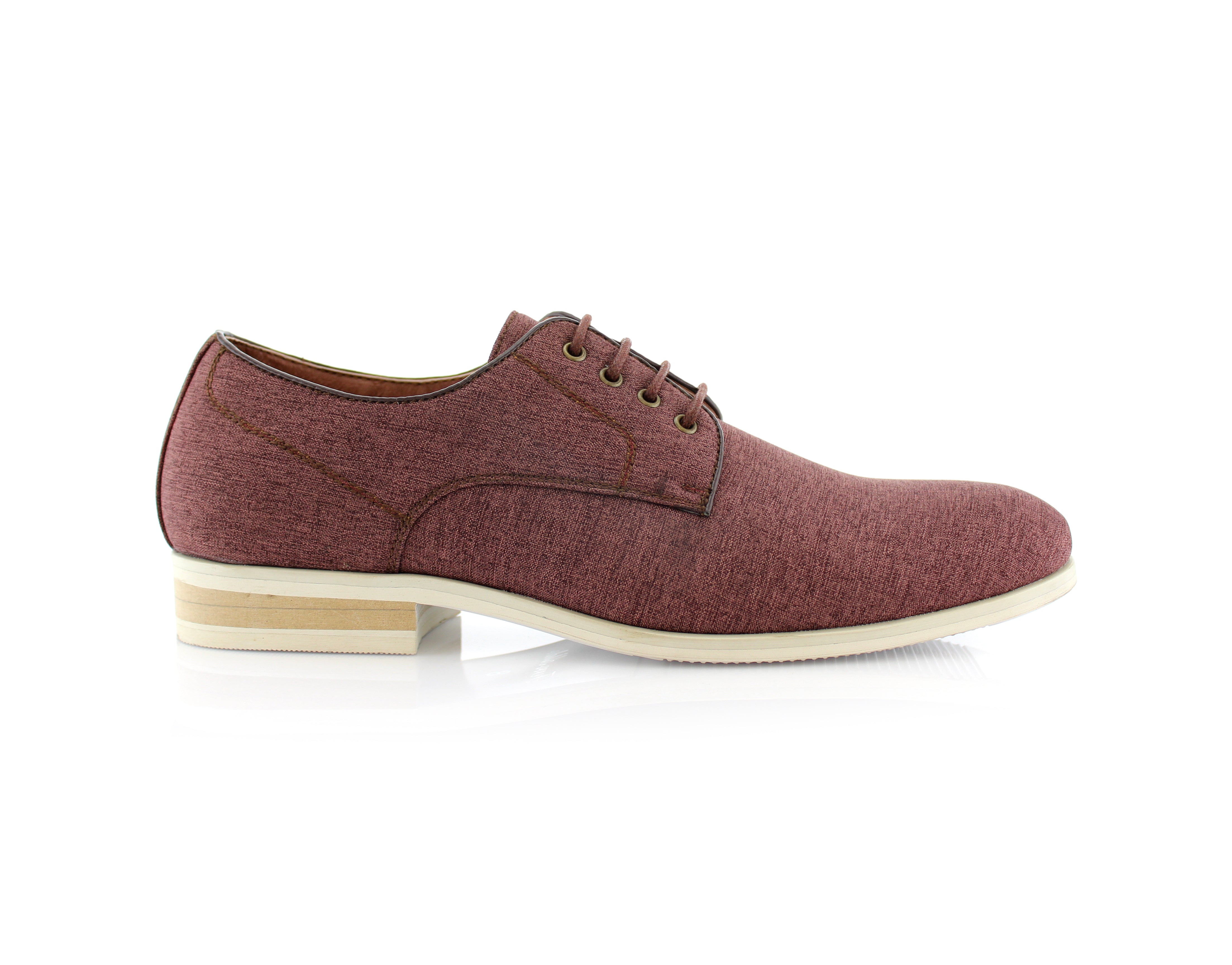 Linen Blended Derby Shoes | Nash by Ferro Aldo | Conal Footwear | Outer Side Angle View