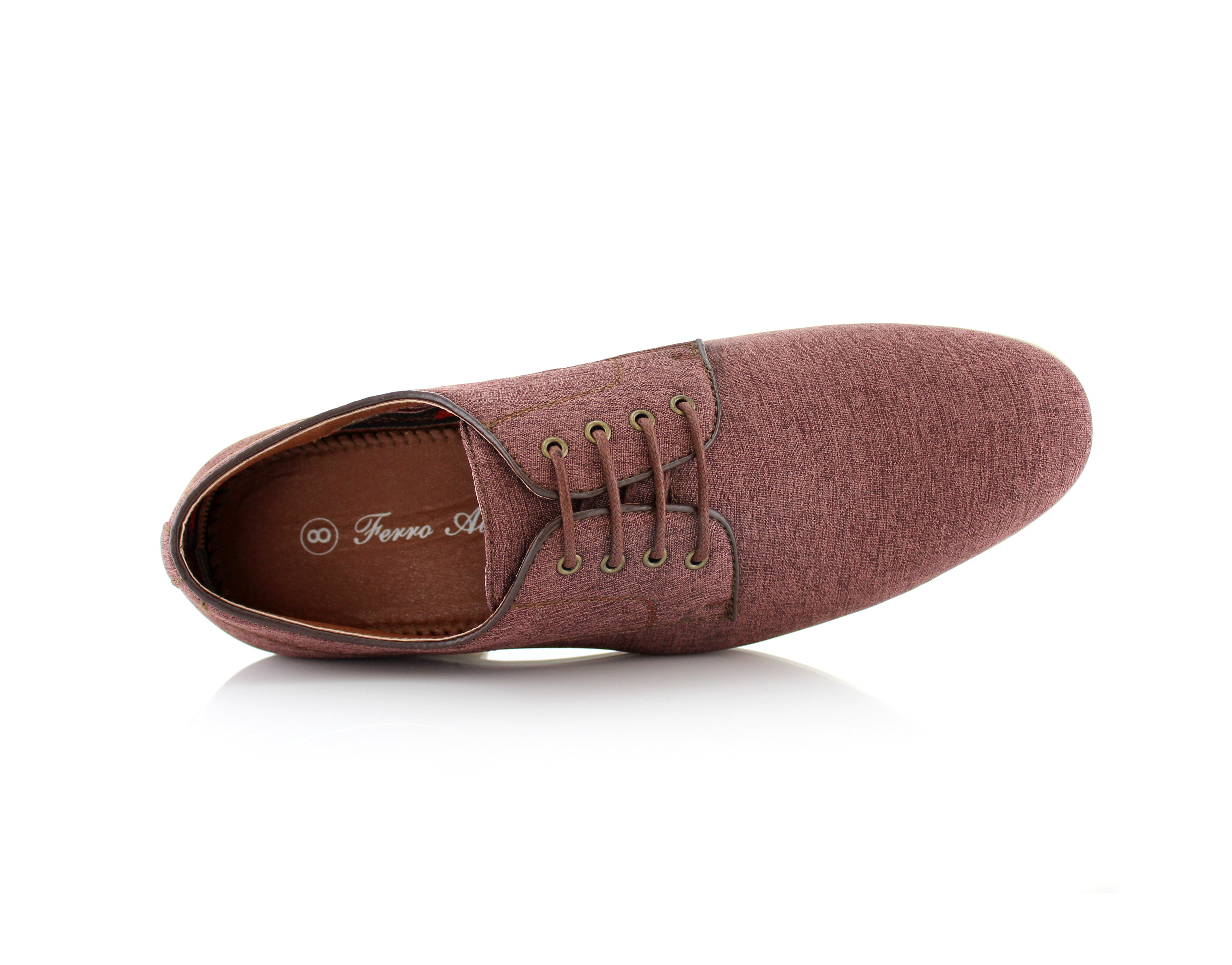 Linen Blended Derby Shoes | Nash by Ferro Aldo | Conal Footwear | Top-Down Angle View