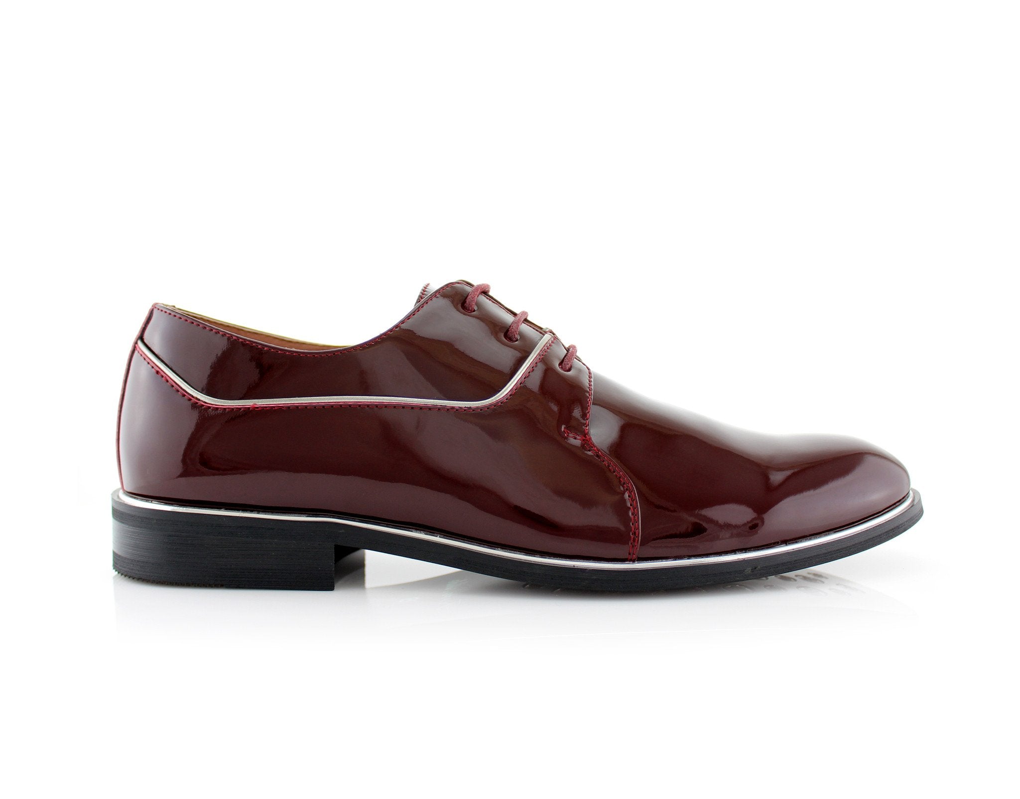 Patent Leather Derby Shoes | Liam by Ferro Aldo | Conal Footwear | Outer Side Angle View