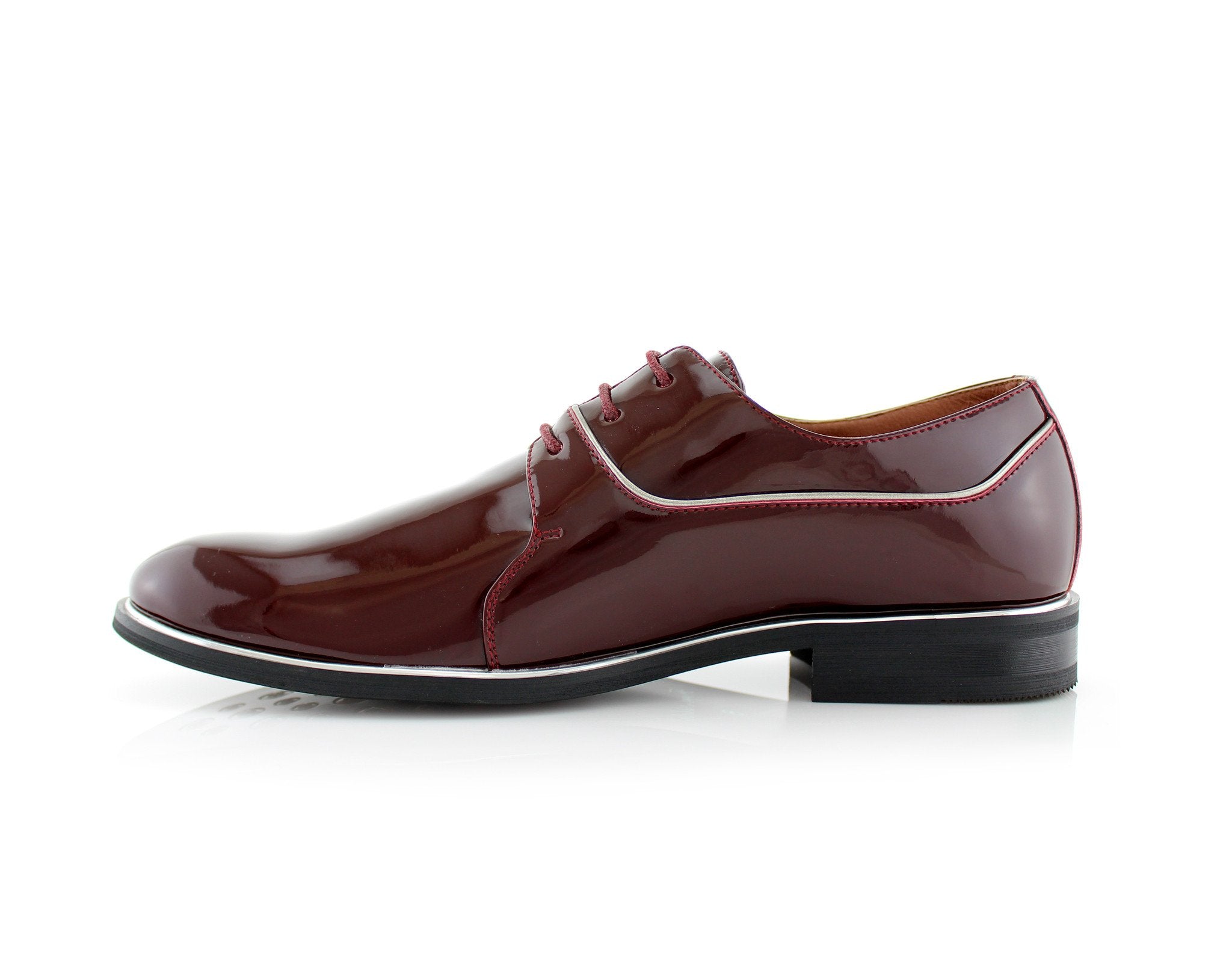Patent Leather Derby Shoes | Liam by Ferro Aldo | Conal Footwear | Inner Side Angle View