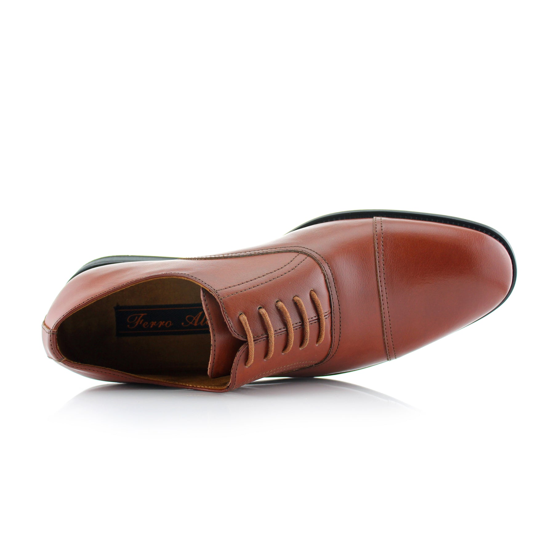 Classic Cap-Toe Oxford Dress Shoes | Charles by Ferro Aldo | Conal Footwear | Top-Down Angle View