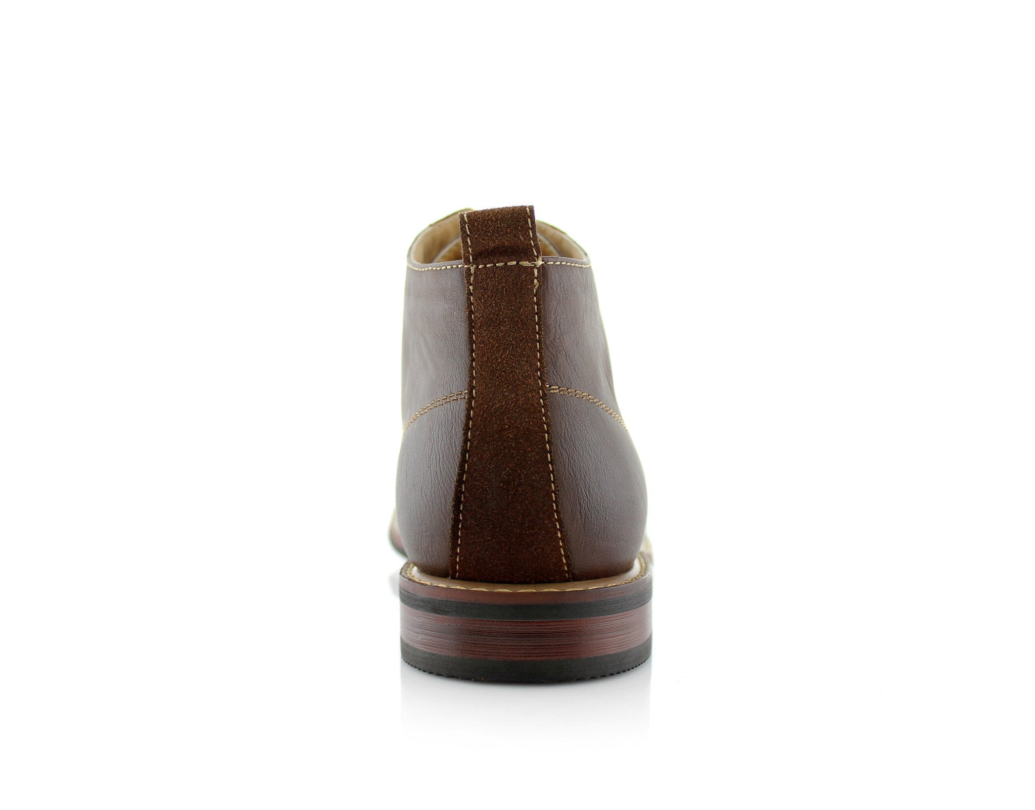 Duo-Textured Ankle Derby Boots | Eli by Ferro Aldo | Conal Footwear | Back Angle View
