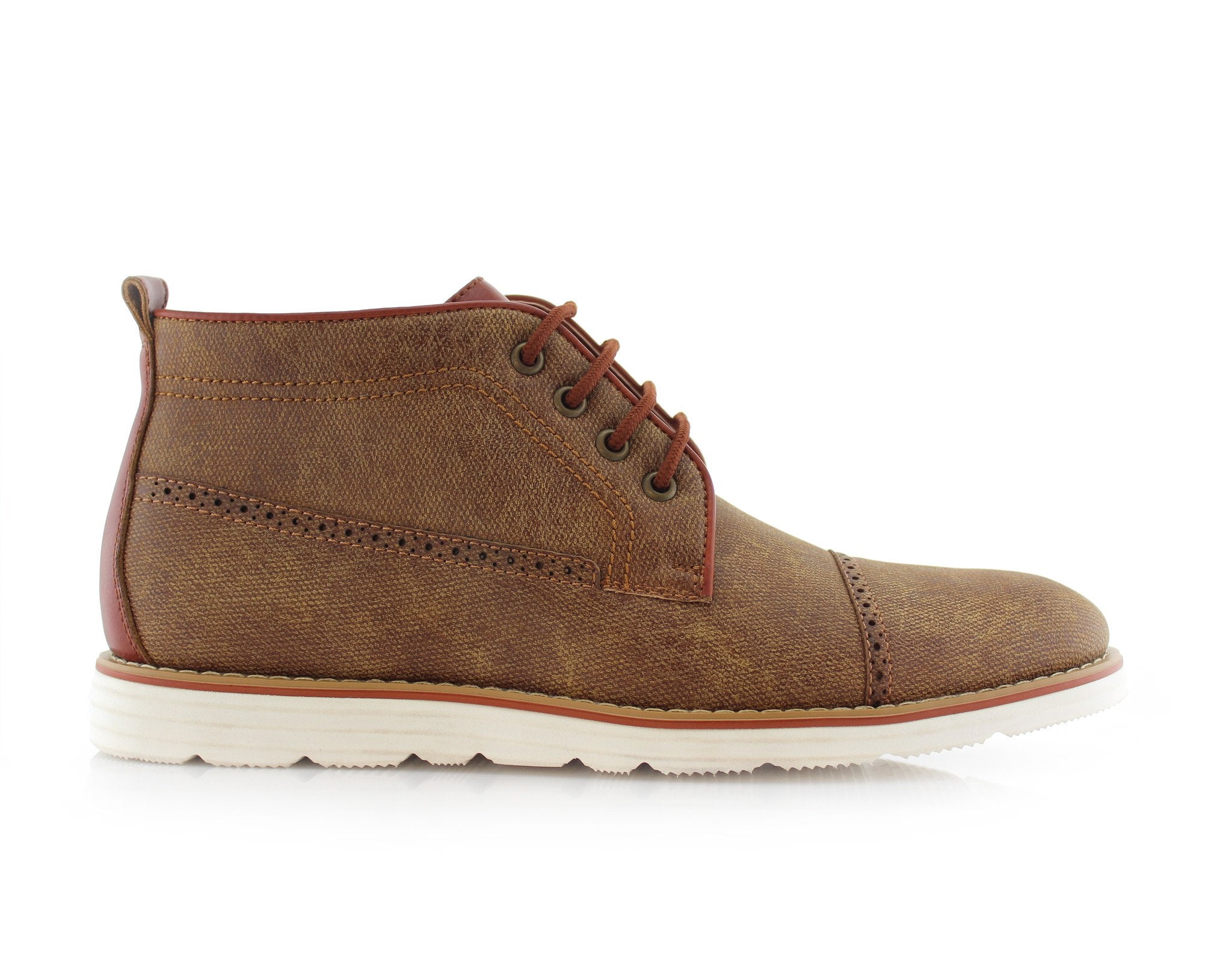 Cap-Toe Derby Ankle Sneakers | Donovan by Ferro Aldo | Conal Footwear | Outer Side Angle View