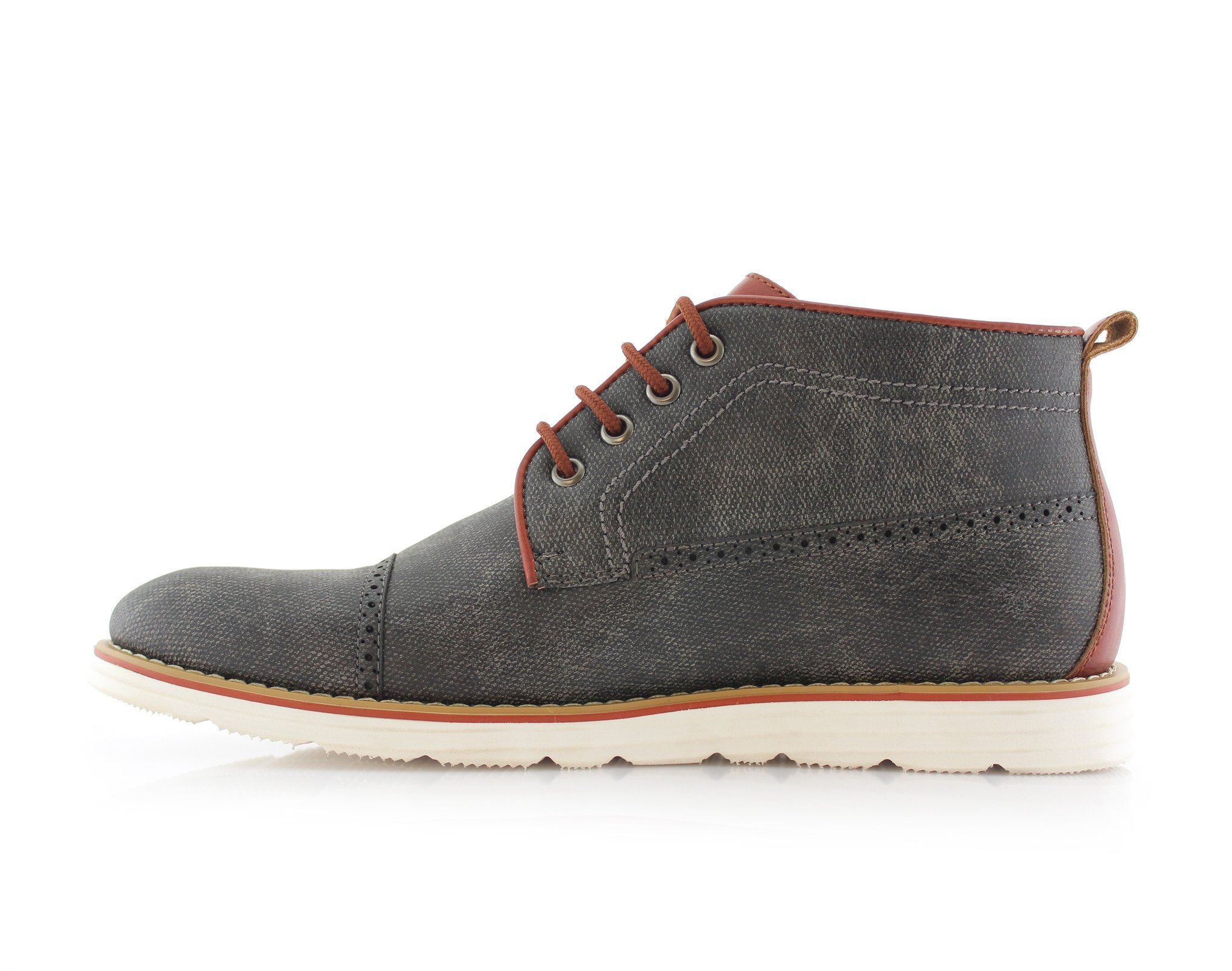 Cap-Toe Derby Ankle Sneakers | Donovan by Ferro Aldo | Conal Footwear | Inner Side Angle View