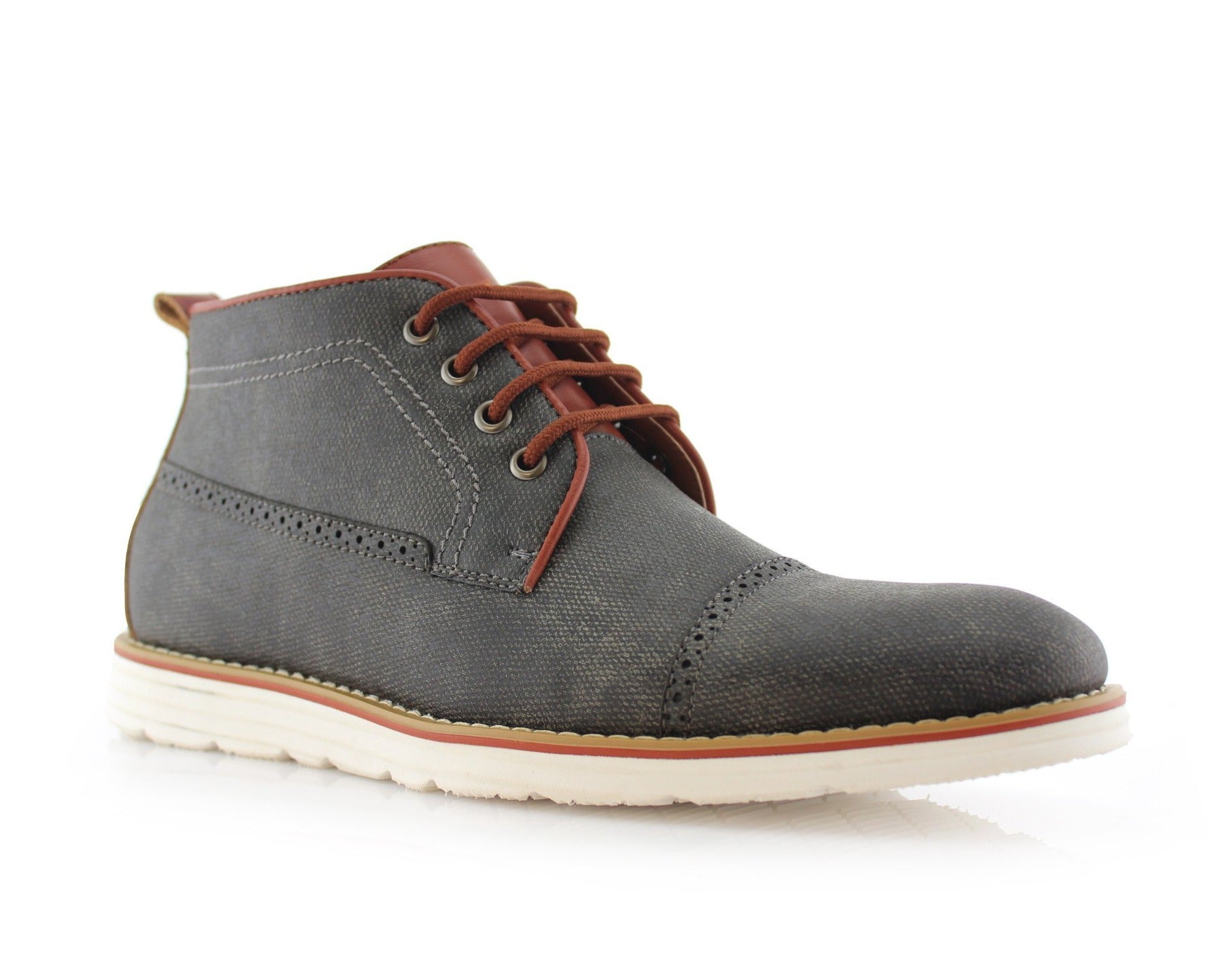 Cap-Toe Derby Ankle Sneakers | Donovan by Ferro Aldo | Conal Footwear | Main Angle View