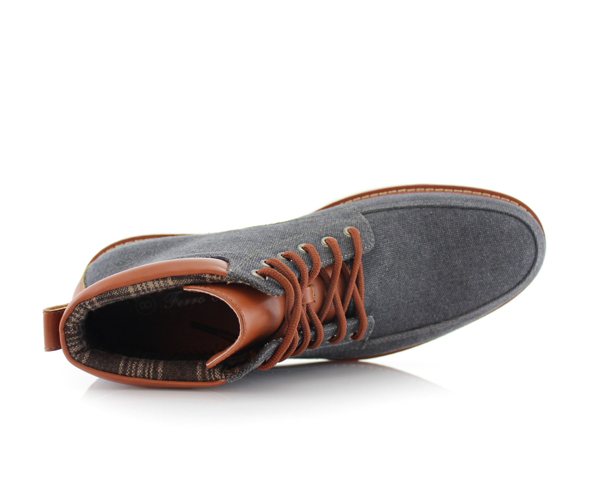 Two-Toned Sneaker Boots | Melvin by Ferro Aldo | Conal Footwear | Top-Down Angle View