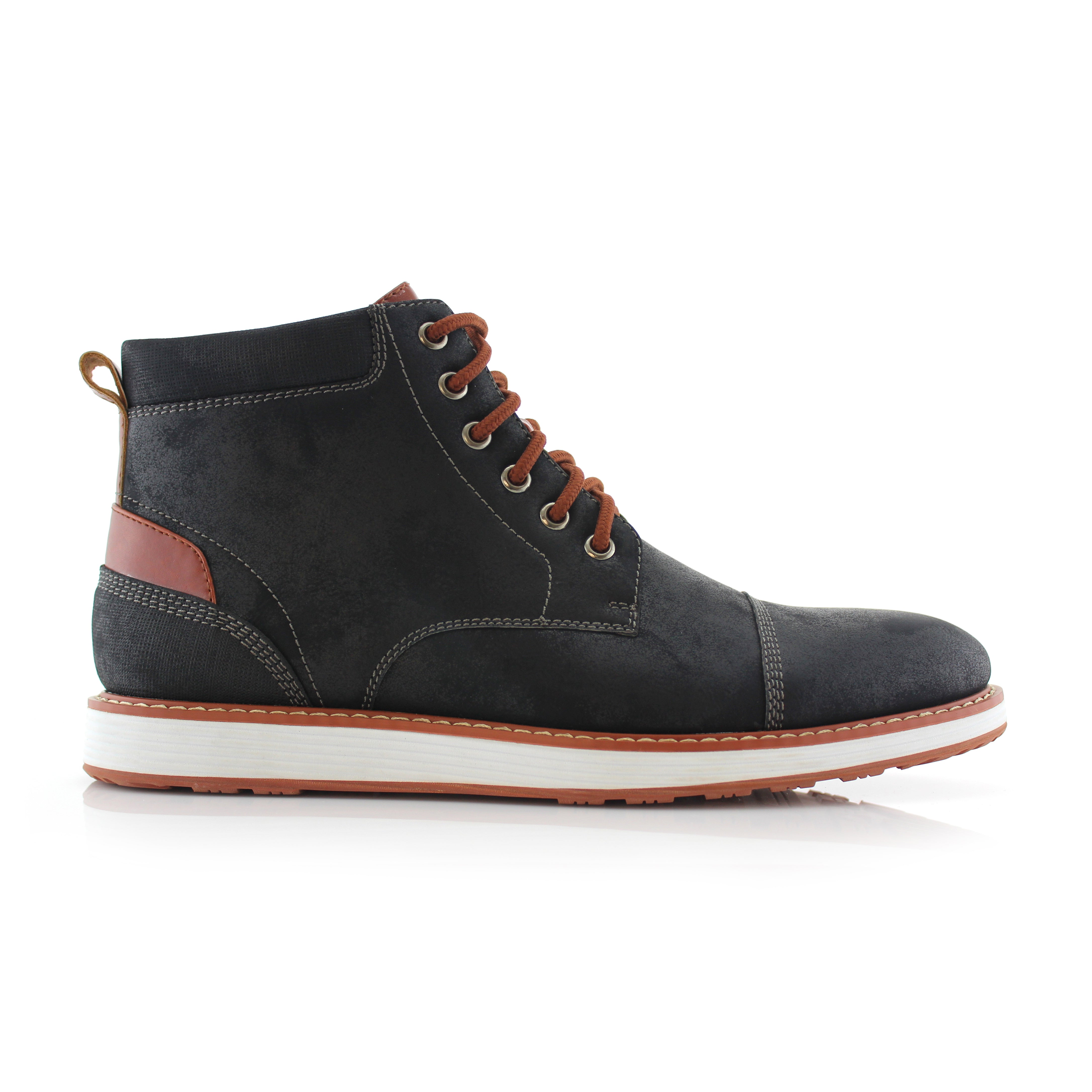 Cap-Toe Ankle Boot Sneakers | Birt by Ferro Aldo | Conal Footwear | Outer Side Angle View