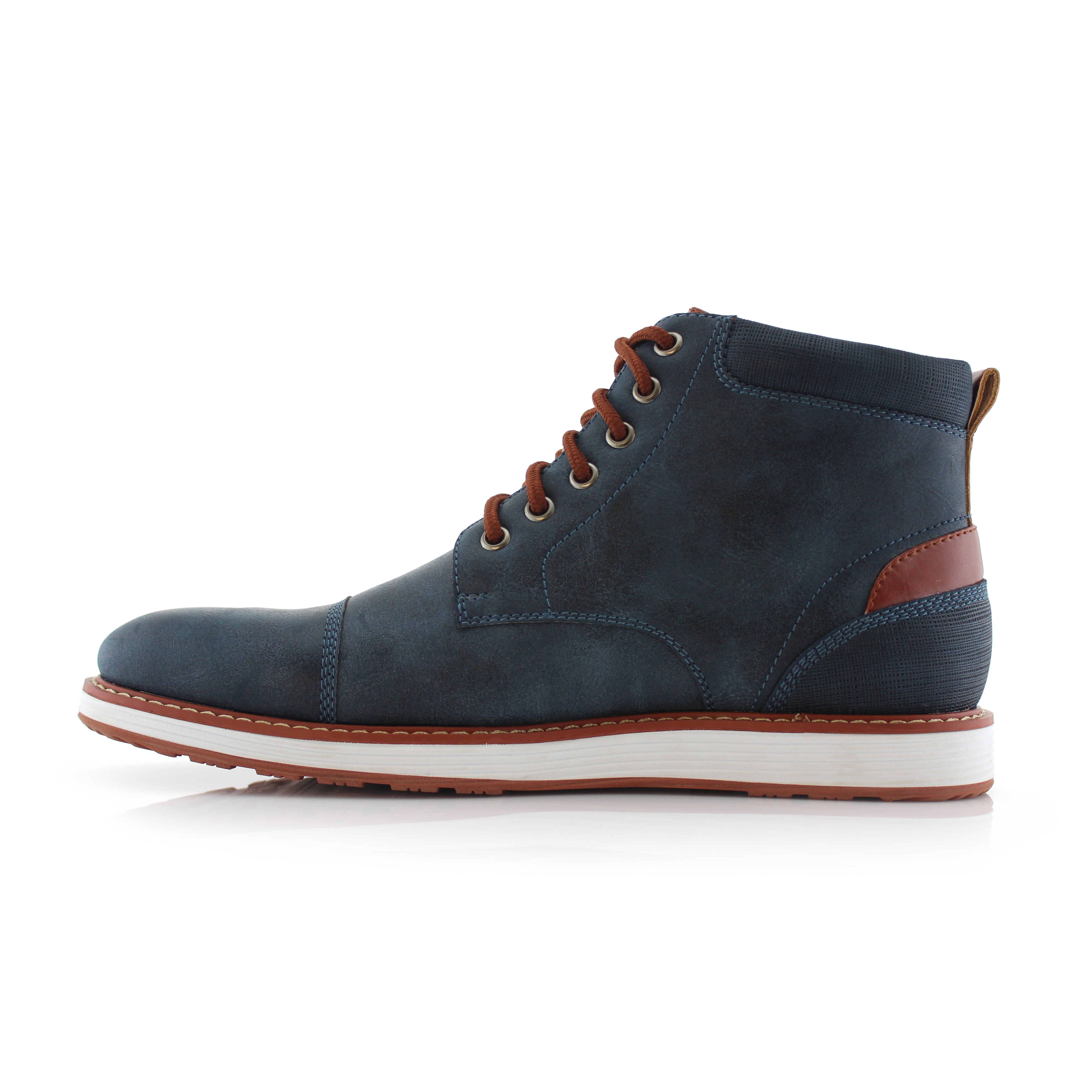 Cap-Toe Ankle Boot Sneakers | Birt by Ferro Aldo | Conal Footwear | Inner Side Angle View